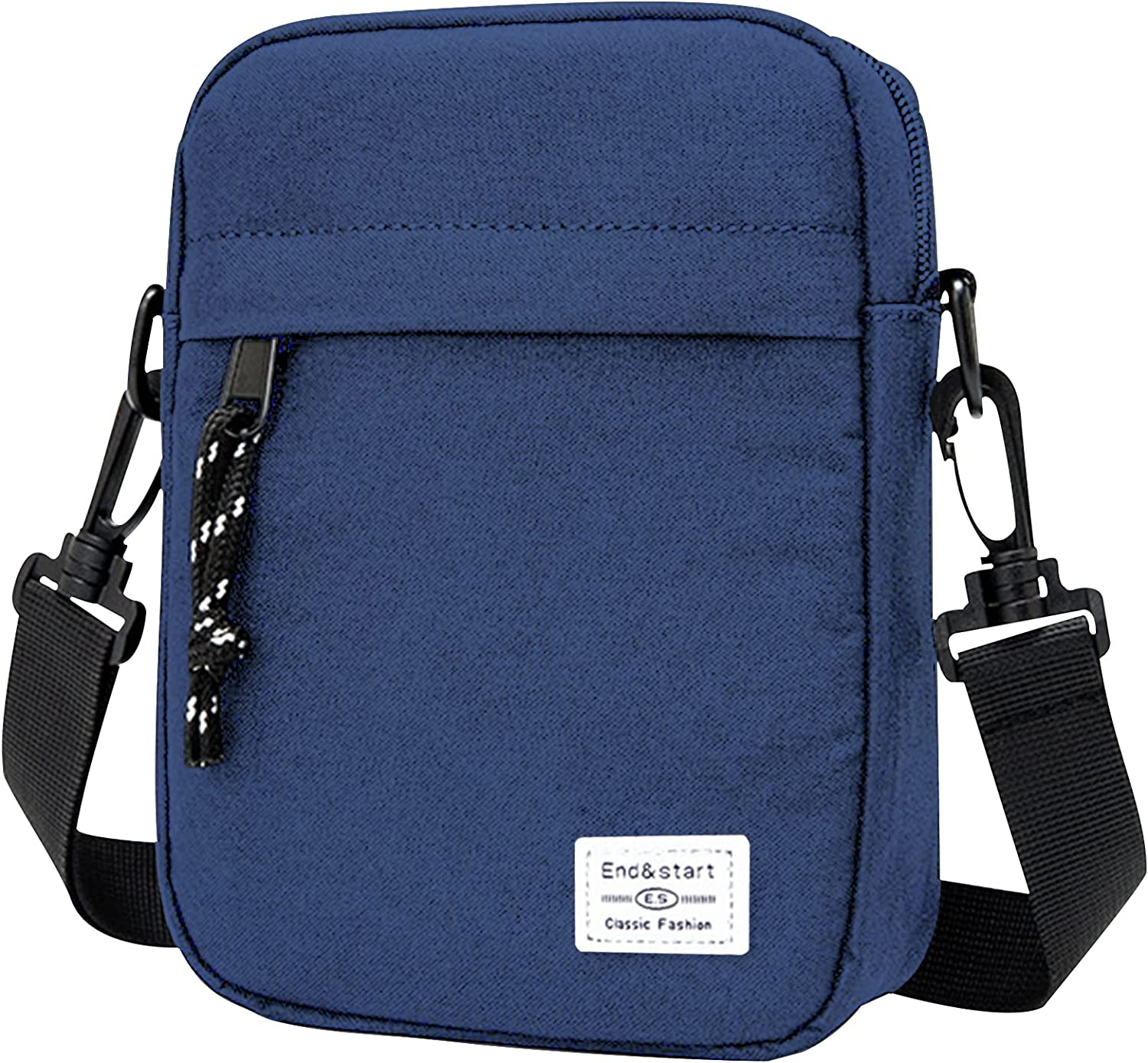 Vaupan Small Crossbody Bag Shoulder Bag for Men, Women Mini Messenger Bag Water Resistant Satchel Bag for School Work Travel Business (Black)