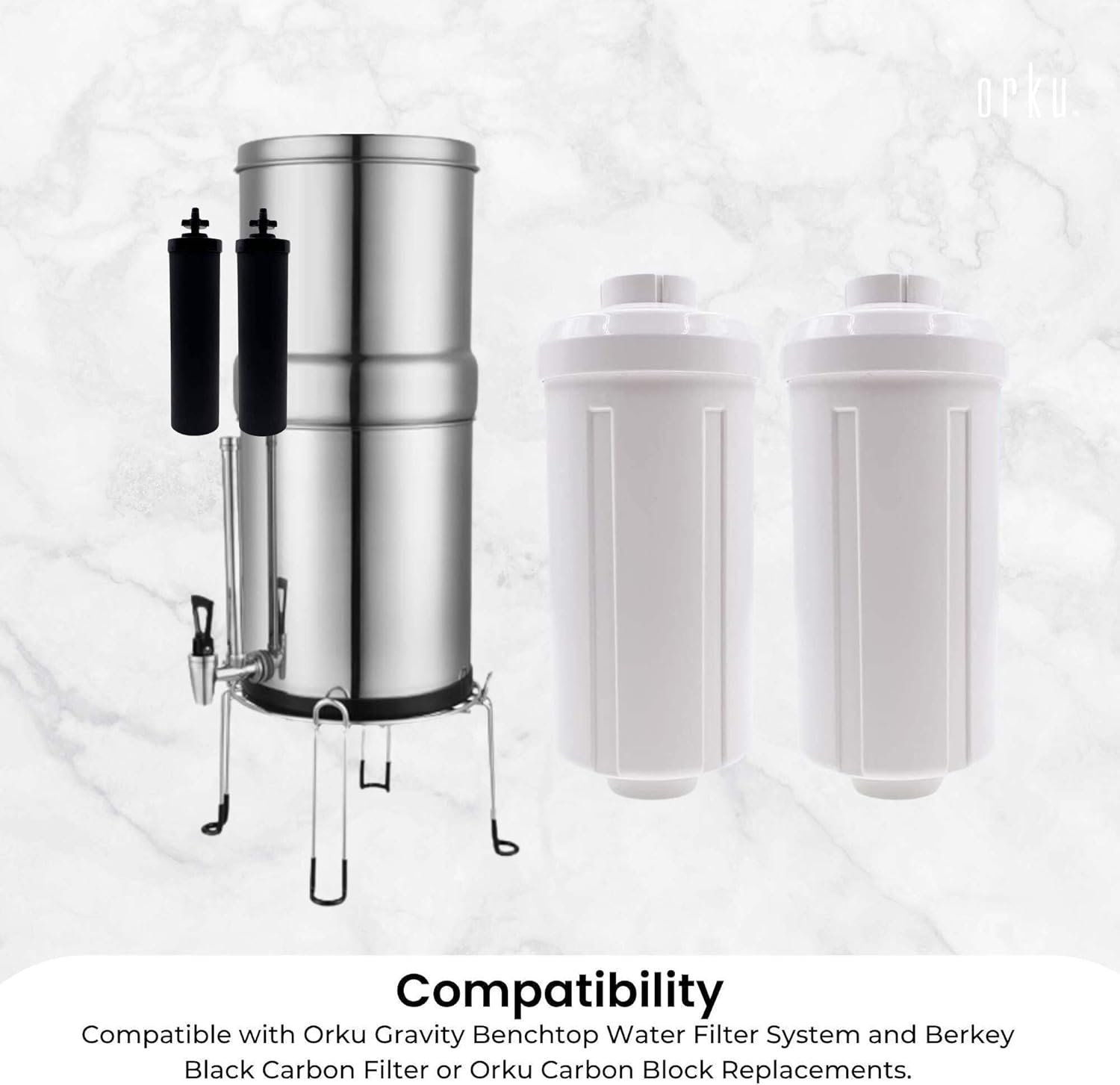 Orku Fluoride Filter - Replacement for Berkey PF-2 Arsenic Reduction K5366