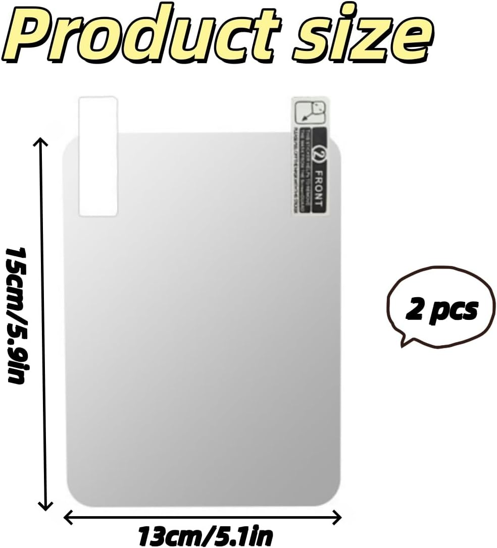 2 Pieces Reflective Film,Anti-Reflective Windshield Protector,Car HUD Screen, Anti-Glare Clear Reflective Sheet (5.9X5.1Inch)