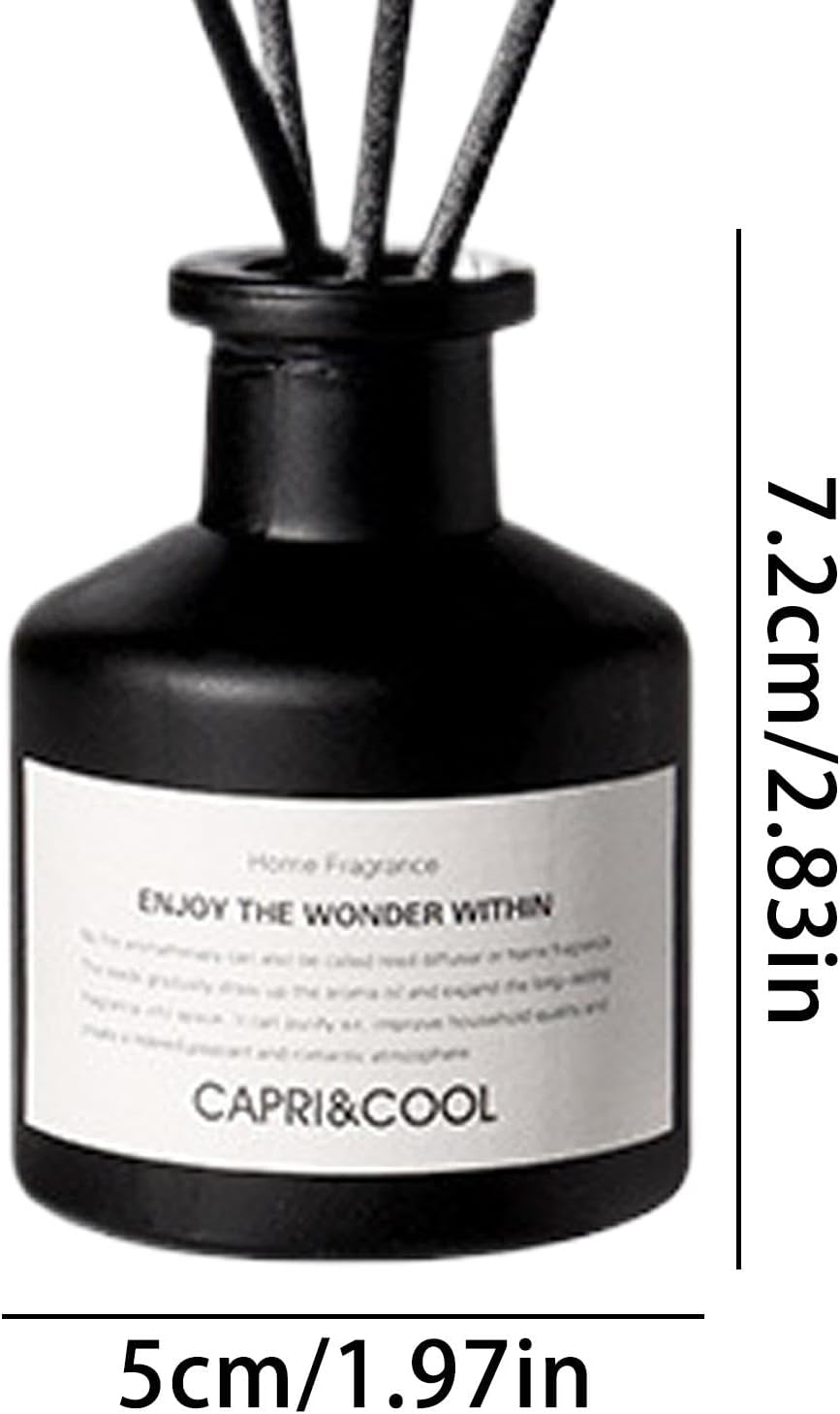 Bathroom Scent Diffuser - 50Ml Aromatherapy Diffuser Set | Long-Lasting Home Fragrance Diffuser, Natural Oil Fragrance Diffuser with 4 Sticks for Christmas Room Decor image number 6