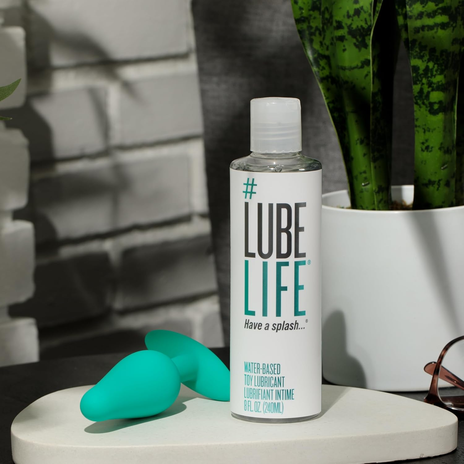 #Lubelife Water Based Toy Lubricant, Natural Hypoallergenic Toy-Safe Lube, 8 Fl Oz (Non-Staining and Compatible with Most Toy Materials) image number 1