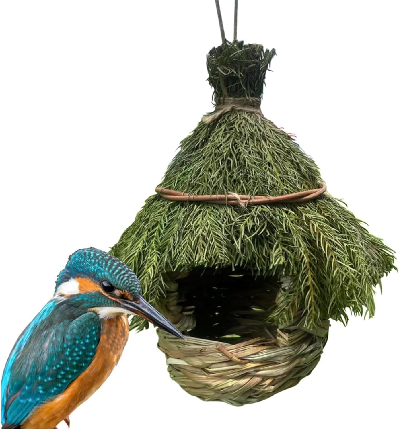 Cozioz Hand-Woven Bird Nest for Garden Decor &ndash; Eco-Friendly Bird Bath Accessory, Creative Artistic Design for Outdoor Garden Ornaments image number 5