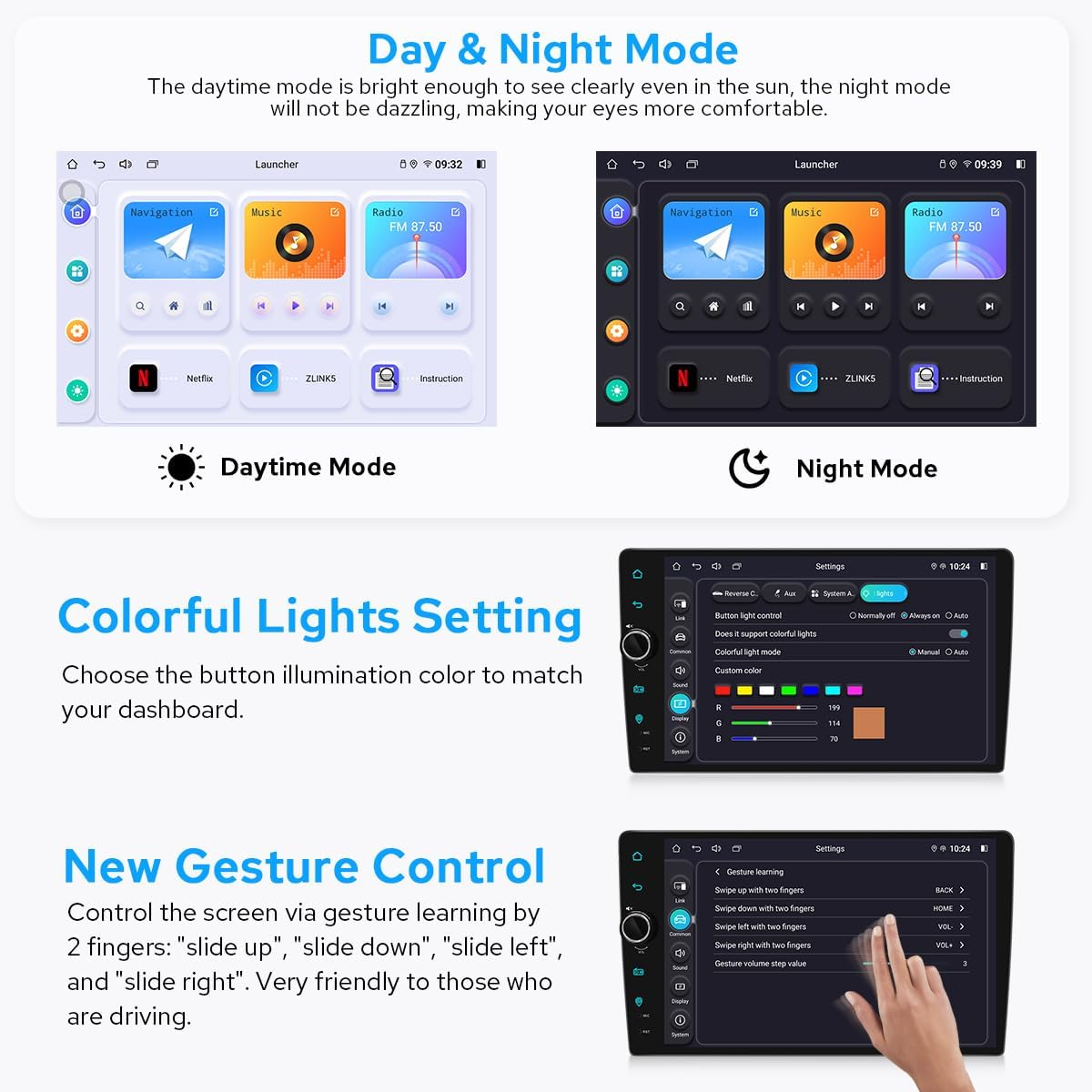 JOYING Newest 9 Inch Car Stereo Android 12 Car Auto Radio for Honda Civic 2016-2021 Support Right Lane Cam, Carplay, Android Auto, Subwoofer Output, SWC image number 2