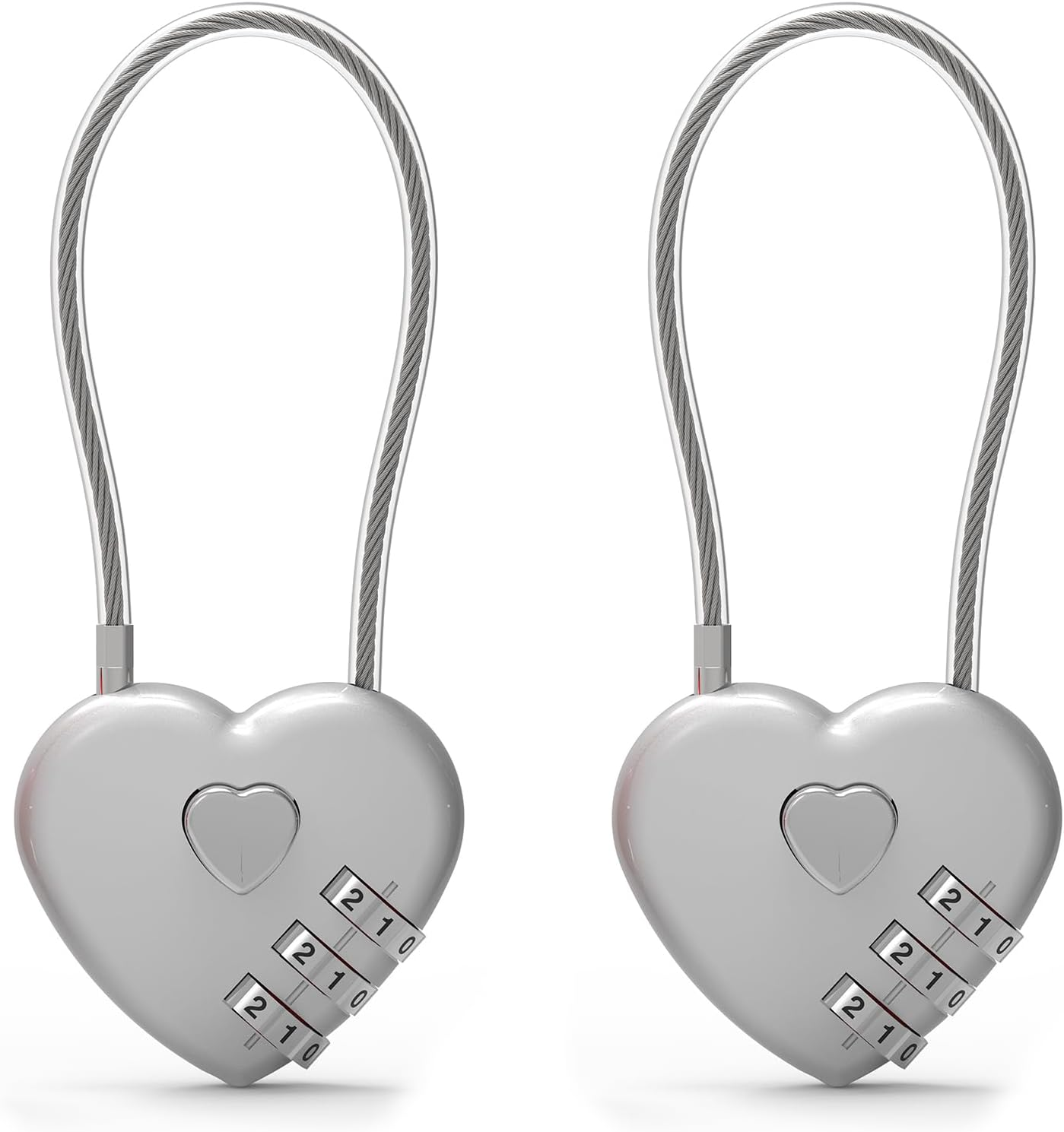 UP Security Combination Padlock, Small Cable Lock with Code, Candados Para Locker, Combo Cable Lock for Luggage, Suitcase, Gym Locker, Backpack Zipper, Cabinet, Mailbox, Outdoor Use, Travel Safe Bag - Black+Black image number 2