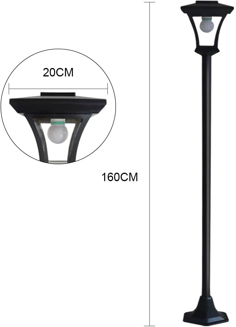 Outdoor Solar Lights Decor Lamp, Solar Powered Vintage Street Lights for Garden, Lawn, Pathway, Driveway, Front/Back Door