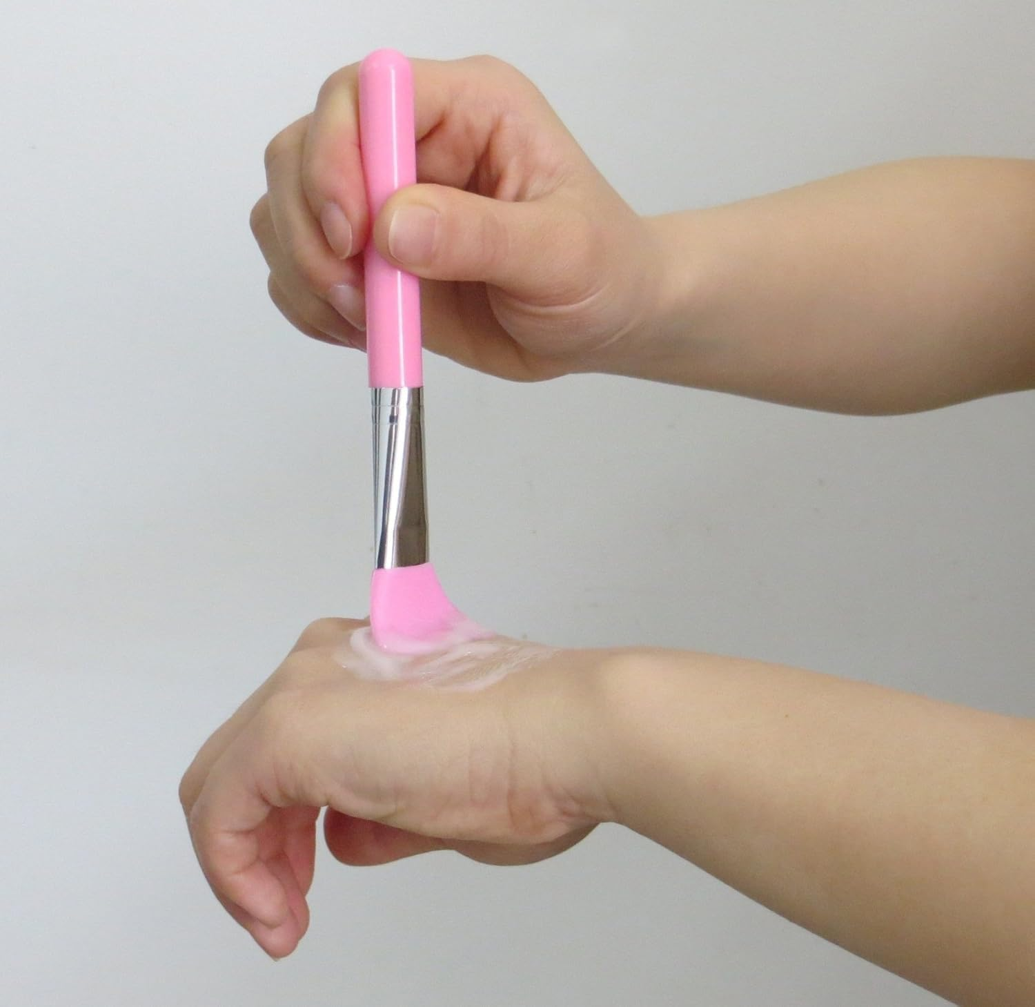 7-Piece Silicone Brush Applicator Set: Ideal for UV Resin Epoxy Art Crafting and Cream Makeup Products in Pink image number 1