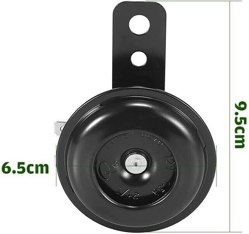 AIMALL 12V Super Loud 105Db Universal Motorcycle Car Electric Bike ATV Horn Waterproof，Durable Metal, Black Design， Effective for All Weather Conditions image number 3