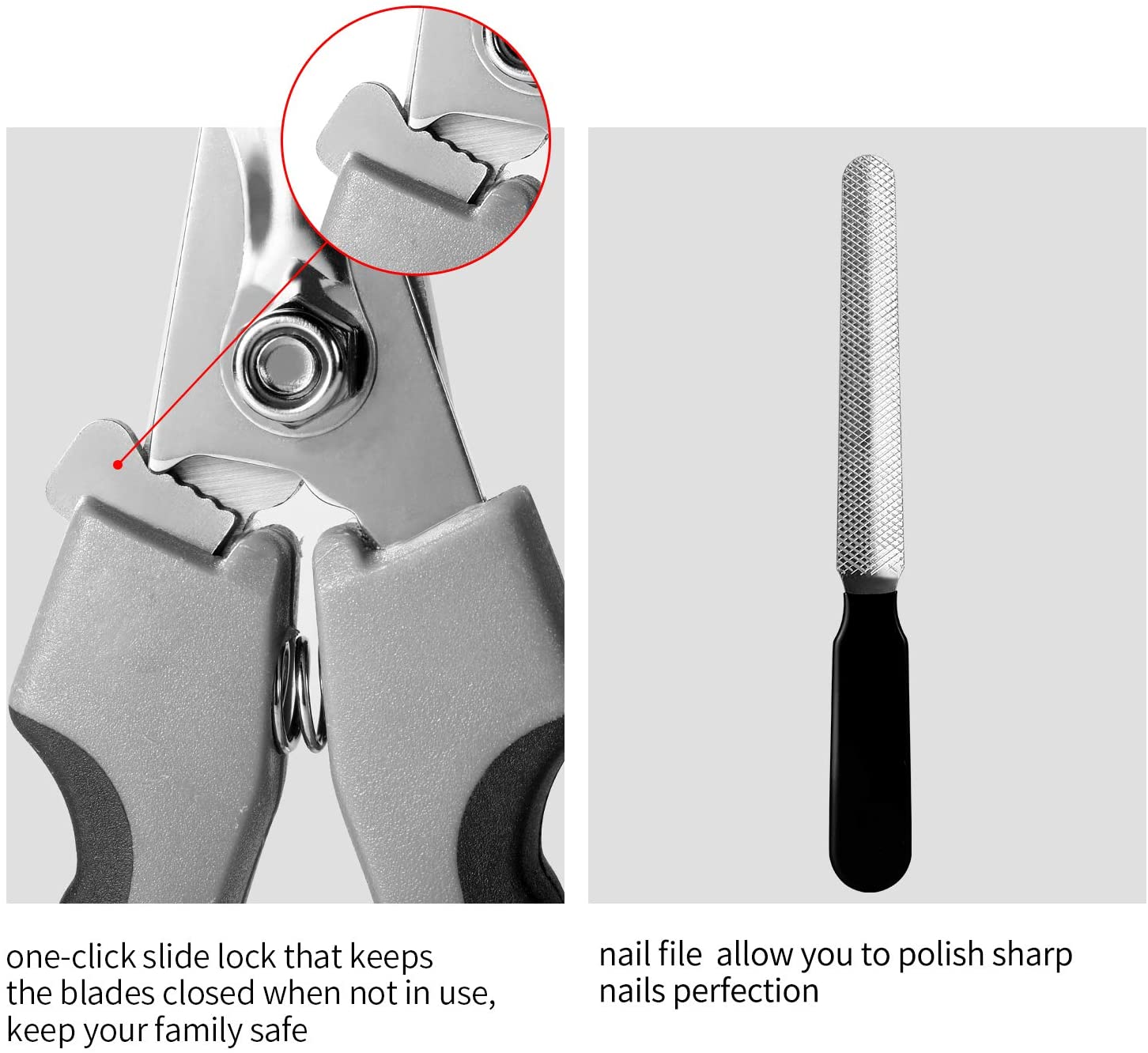 Tpotato Dog Nail Clippers, Dog Nail Trimmer Large Breed with Quick Sensor,Safari Professional Cat Nail Clipper with Safety Guard and Nail File. image number 2