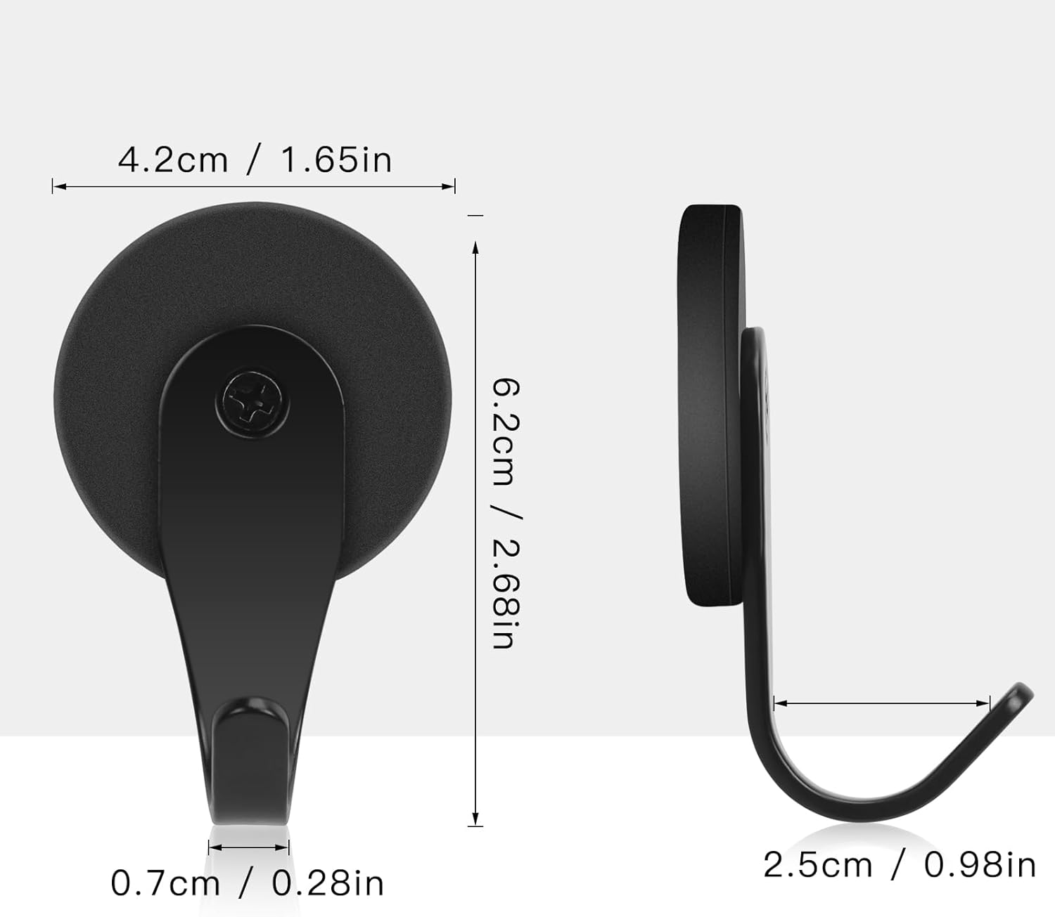 FYY Magnetic Wreath Hanger - 2 Pack Heavy Duty Magnets with Hook for Refrigerator, Christmas Decoration Magnetic Hooks for Metal Front Door, Cruise Hook Hanger for Hanging Cabins Grill Coat Pattern 2 image number 4