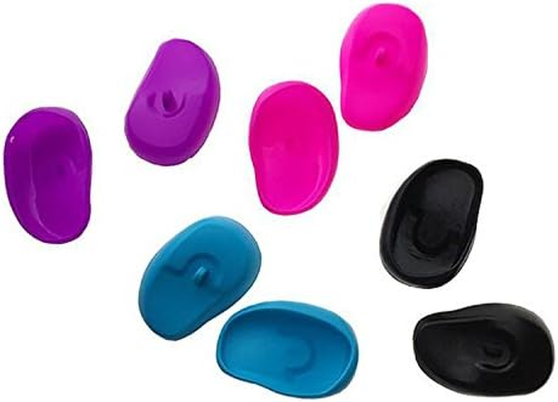QUUPY 3PCS Plastic Waterproof Ear Cover Shield Protector Guard Earmuff anti Staining for Hair Salon Women Spa Hair Dye Shower Bathing Assorted Color Random image number 4