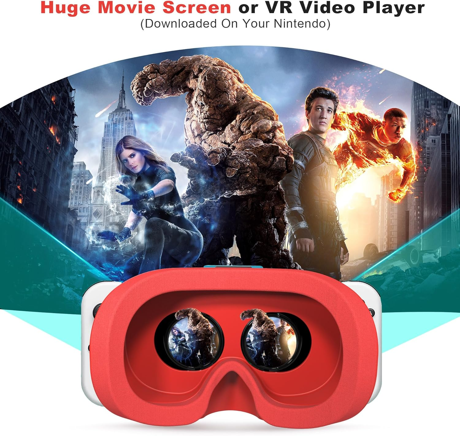 MVPTGRS Upgraded VR Headset for Original Nintendo Switch & Switch OLED Model, Virtual Reality Glasses with Adjustable HD Lenses and Comfortable Head Strap, Labo VR Kit Accessories, Switch 3D Goggles image number 5