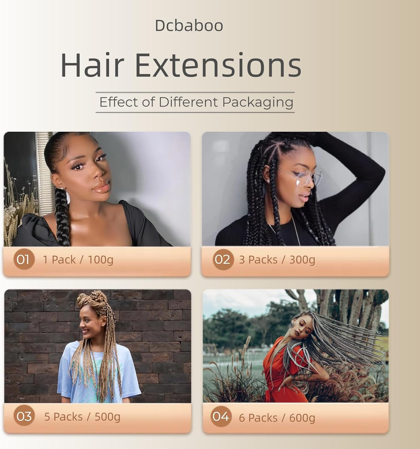 Dcbaboo Brown Hair Extensions for Braiding Jumbo Braiding Hair Extension 1Pack 24Inch Synthetic Hair Kanekalon Ombre Braids Extensions Hair Afro Crochet Twist Box Braids 100G, Medium Brown image number 2