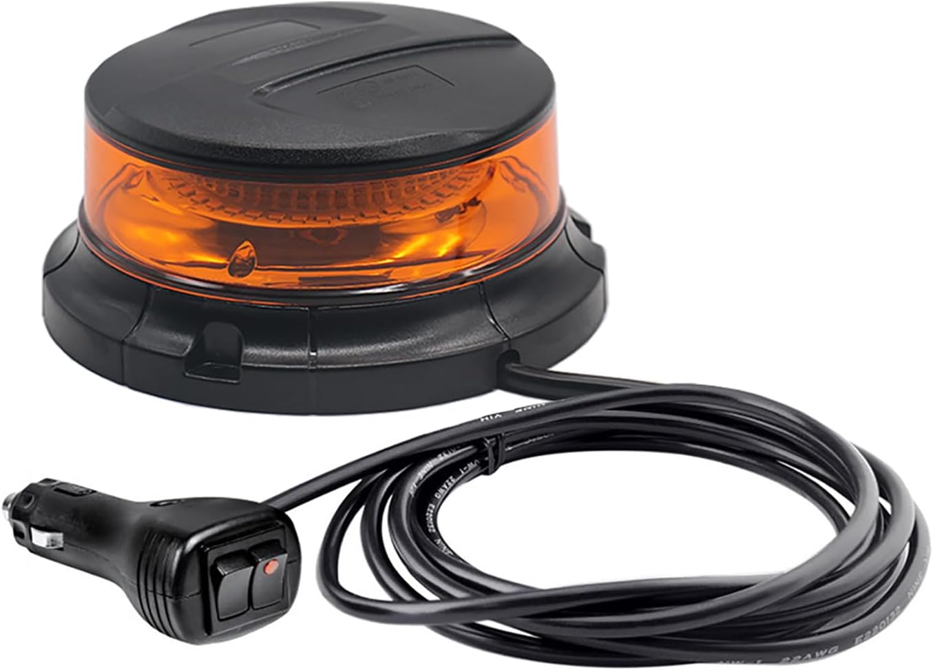 Monirf 42 Leds Rotating Beacon Light, Permanent Mount Amber Strobe Lights, 12-24V Emergency Lights for Trucks Vehicles Tractors