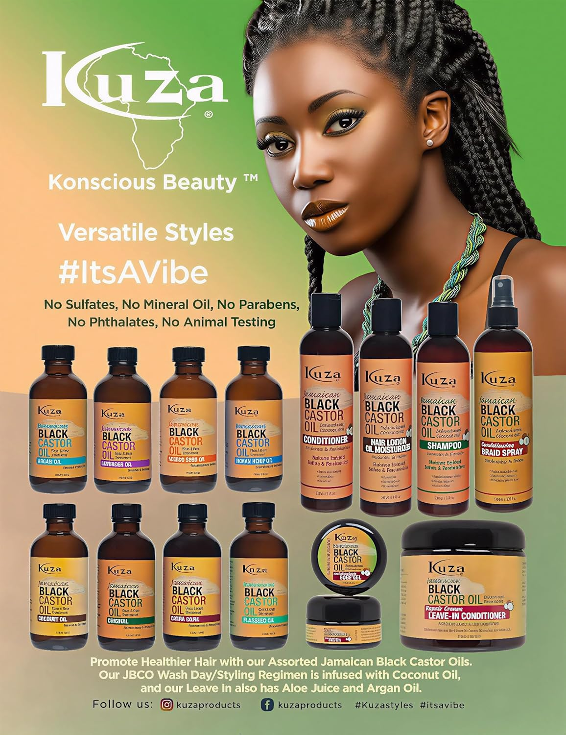 Kuza Naturals Extra Dark Jamaican Black Castor Oil Shampoo by Kuza image number 2