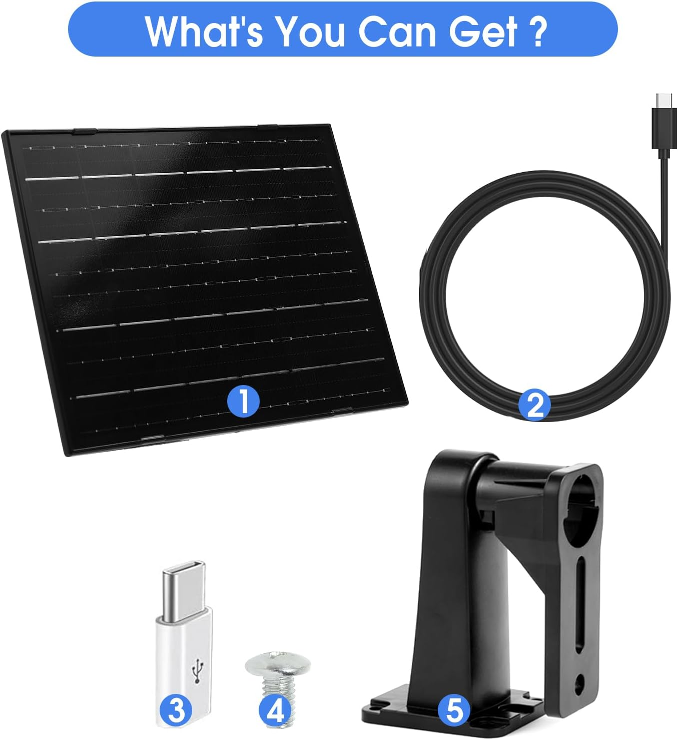 2Pack Solar Panel Charger Compatible with Eufycam 3/3C/2C/2C Pro/E40/E20/2/2 Pro/E/L20/L40/Solo/Solocam Spotlight, 6W 6V Solar Panel Compatible with Eufy Camera,Ip65 Waterproof image number 4