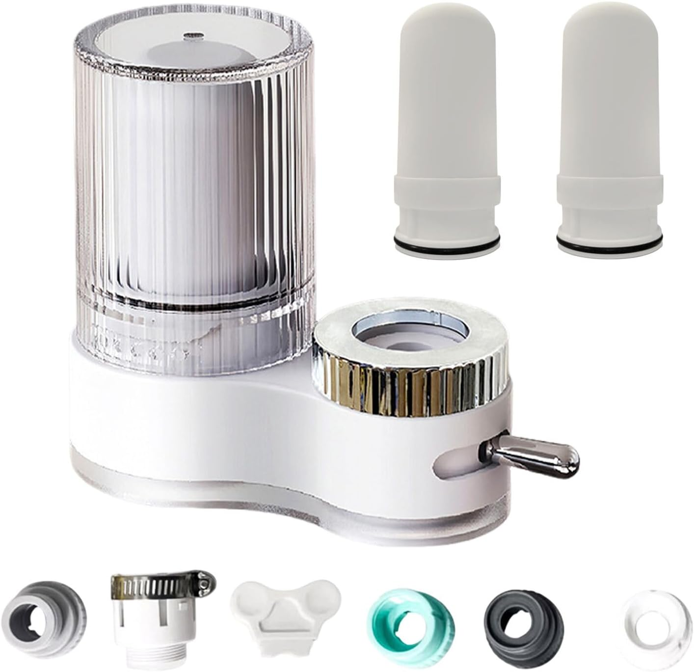 Flowpure Tap Water Purifier 7 Stage Water Filtration System Filters Substances Incl Chlorine ABS Flows Pure Tap Filter, B