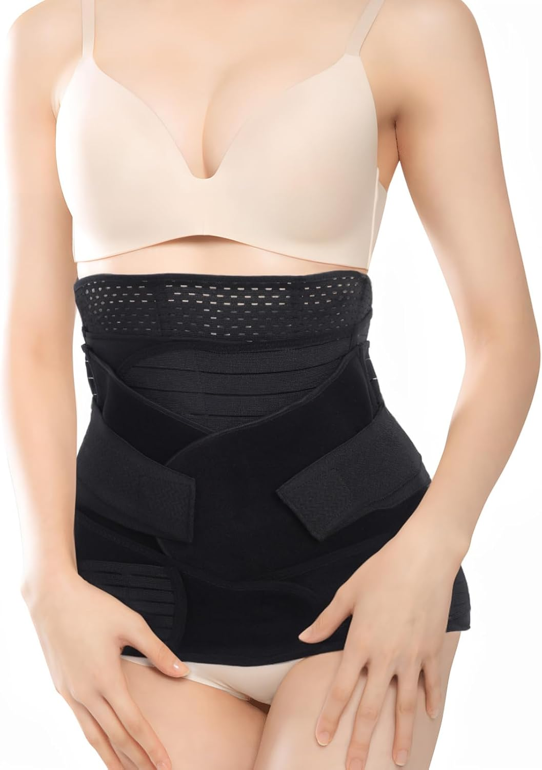 GALPADA Postpartum Waist Binder Belly Band for Female Support Compression Convenient Closure Essential Wraps for Mothers image number 4