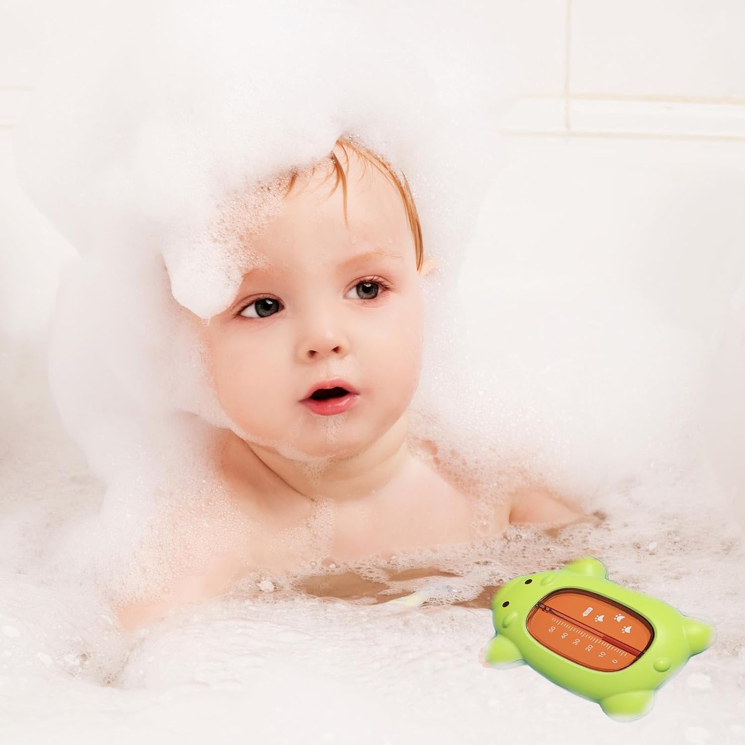 Bath Thermograph Baby Safety - Cartoon Water Temperature Thermograph | Safety Floating Toy, Bathtub Heat Measuring Tool for Bathtub, Swimming Pool image number 6