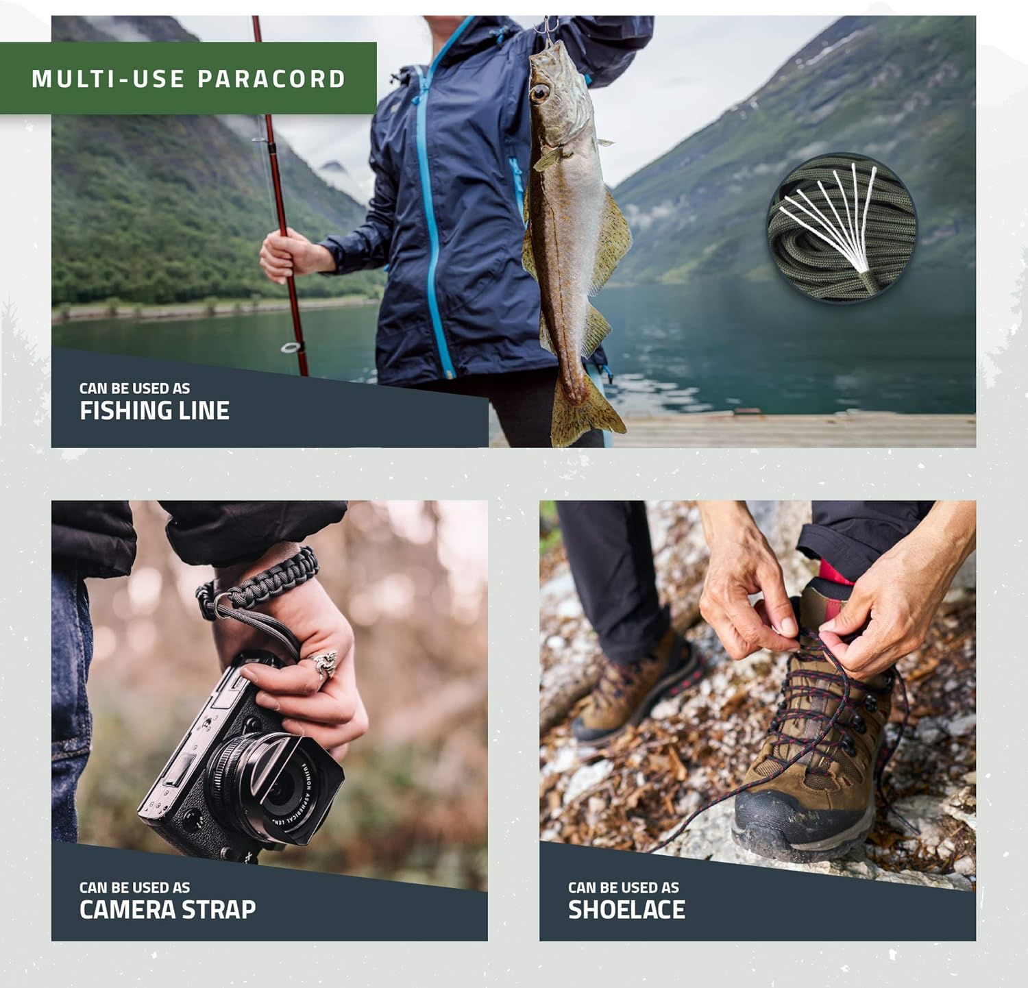 RKR OUTDOOR Ferro Rod Flint Fire Starter Kit with Handcrafted Wood Handle |5/16"- 3/8" Thick 12000-15000 Strikes |Survival Flint and Steel Rods with Multi-Tool Striker and Paracord Lanyard for Camping