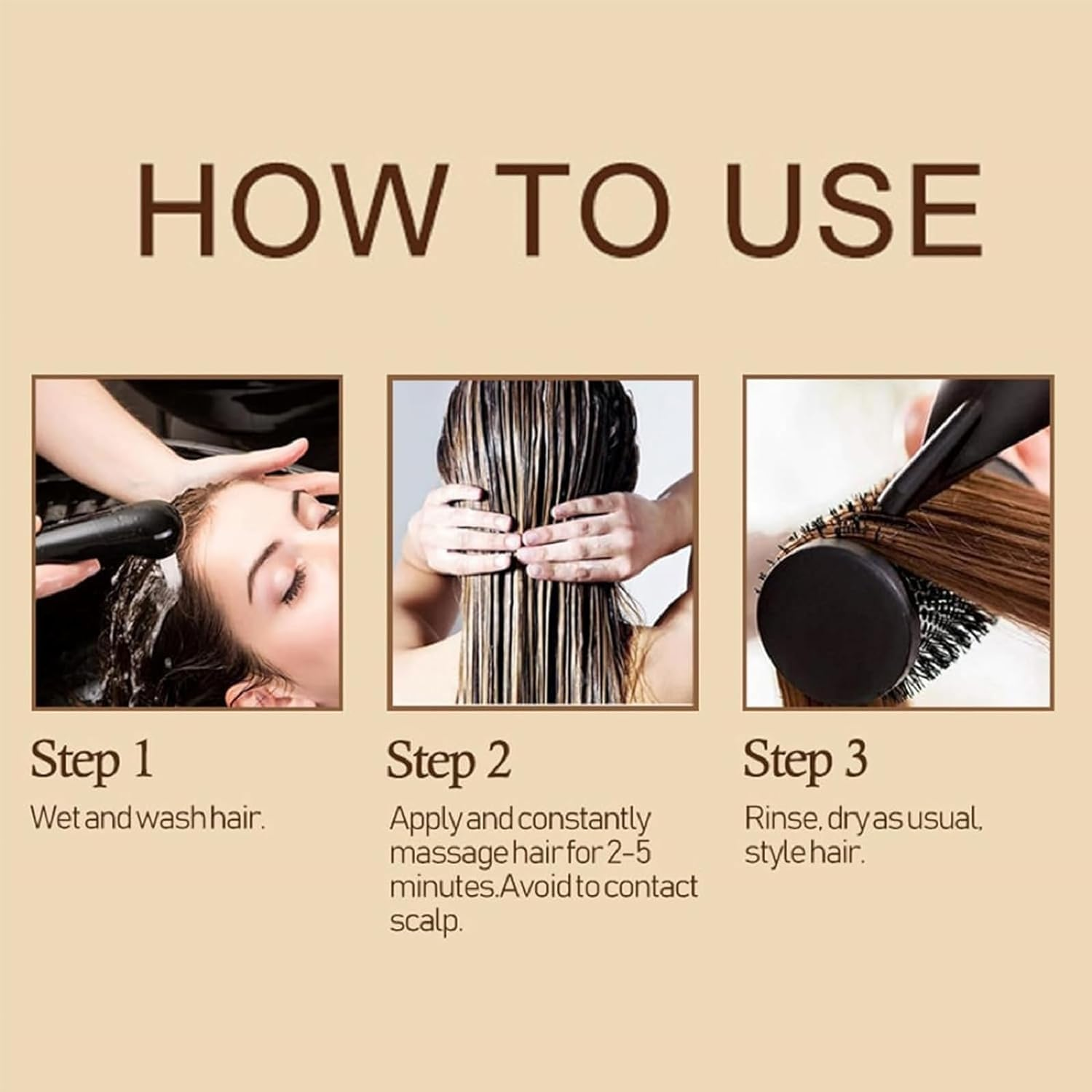 2Pcs Heykeratin 5 Seconds Magical Hair Treatment,Pure Keratin Repair Hair Mask,Instant Magical Hair Treatment for Dry Damaged Hair image number 4