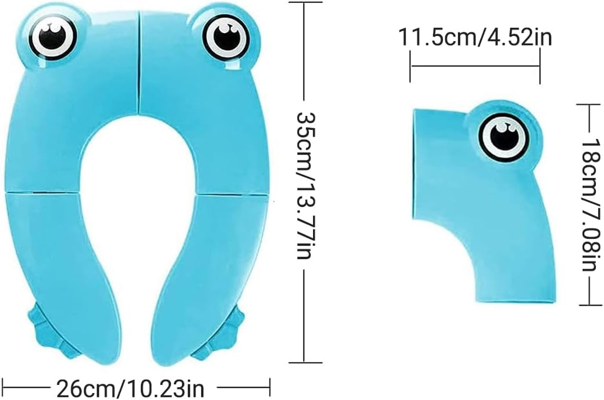 AIMALL Foldable Portable Baby Toilet Seat with Owl Design, Anti-Slip Pads, Compact Travel-Friendly, Durable PP Material for Children&rsquo;S Toilet Training, 13.77In X 10.23In image number 1