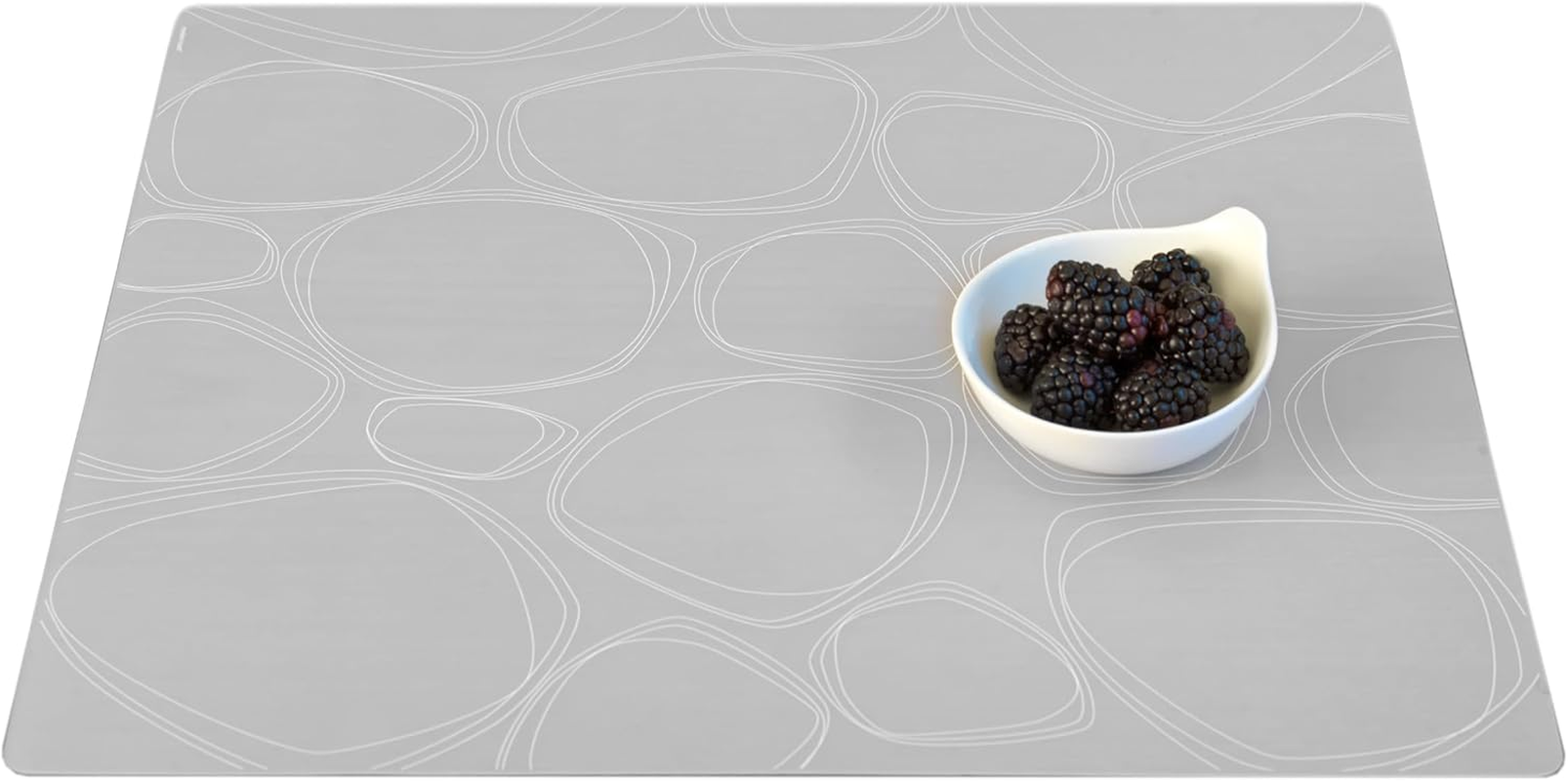 Modern-Twist 100% Plastic Free Silicone Tabletop, Dining, Decoration, Modern Design, Placemat Rectangle, White