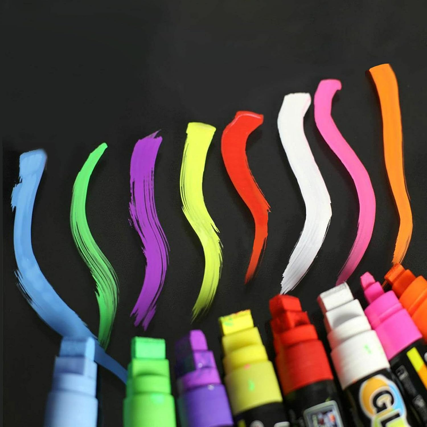 8Pcs 3/6/15Mm Liquid Chalk Marker Pens LED Writing Board Glass Art Pen Window (6) image number 2