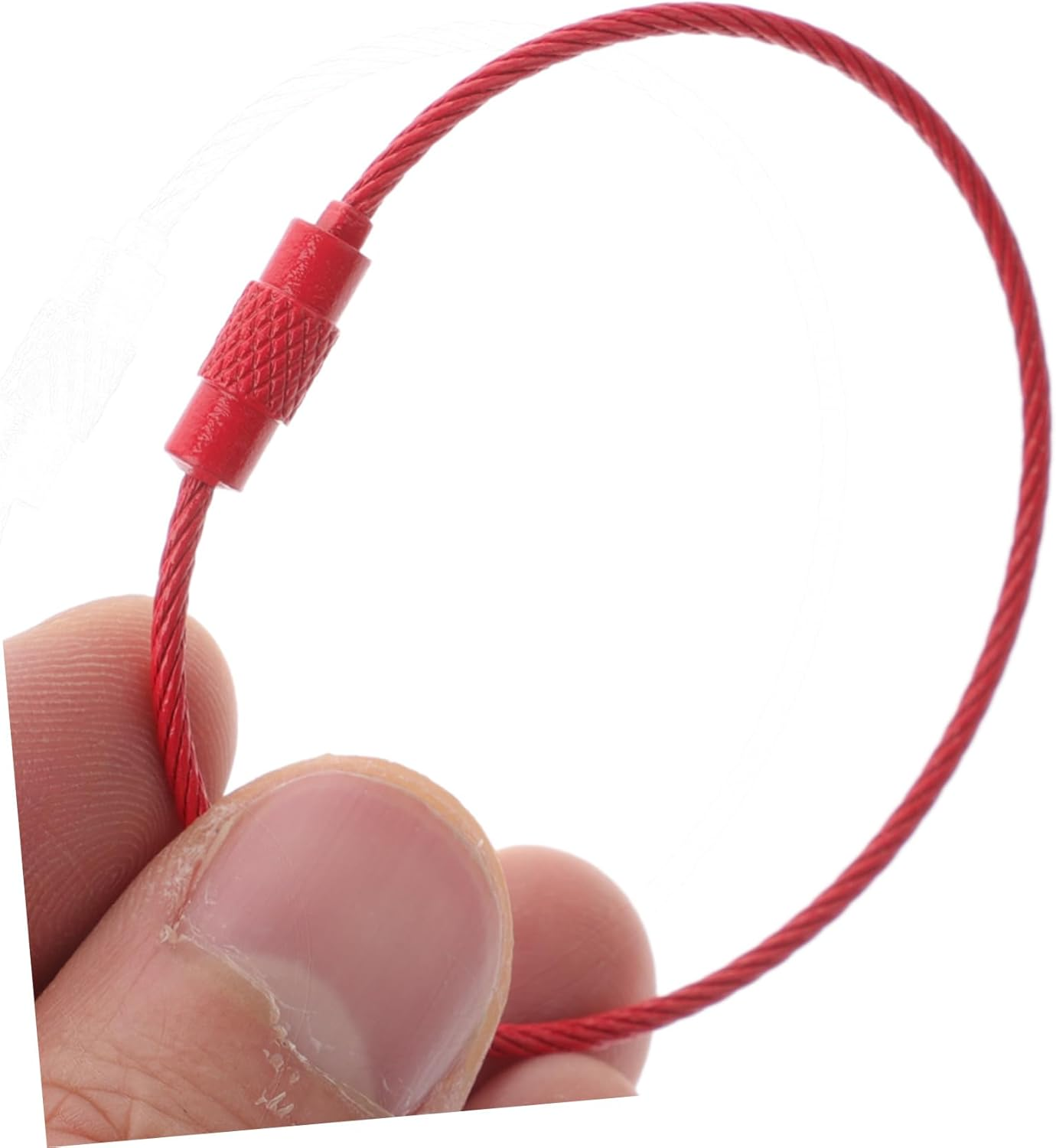 Generic 15Pcs Wire Key Chain Loop Holder Durable Wire Rings for DIY Projects Luggage Tags and Key Management Versatile Keyring image number 6