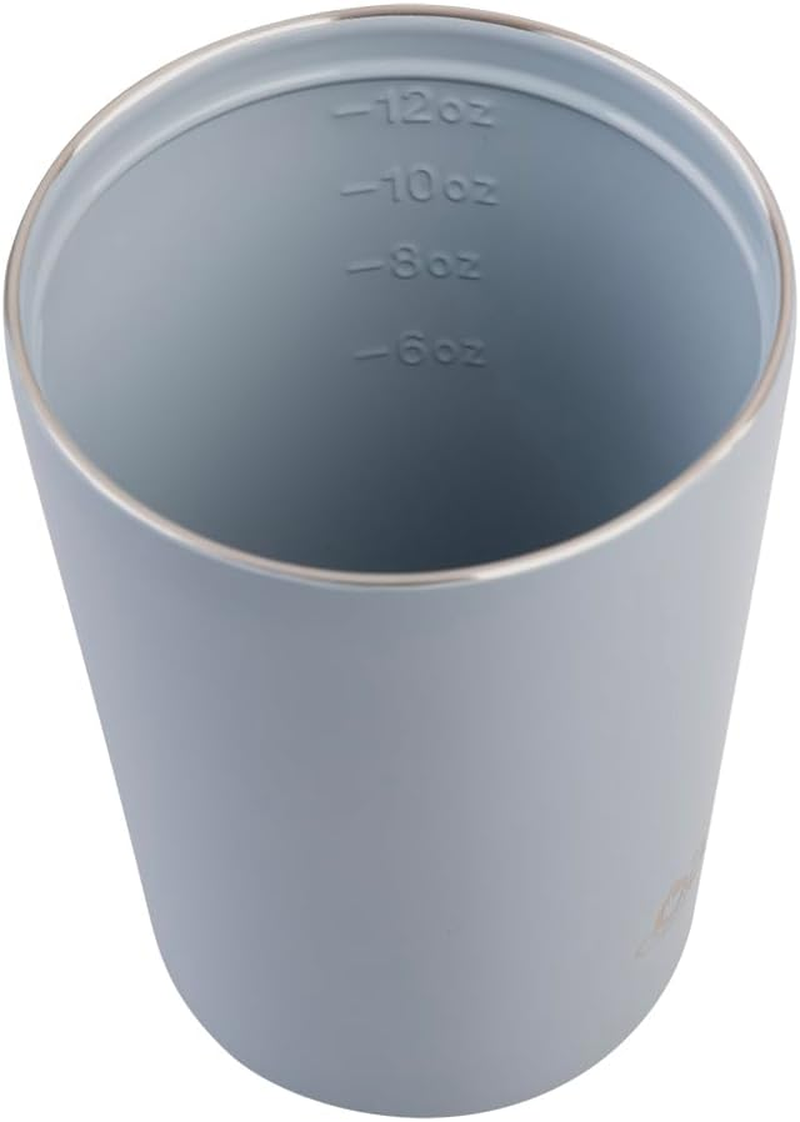 Oasis Ceramic Lined Stainless Steel Double Wall Insulated Coffee Cup 360Ml - Hazy Blue image number 3
