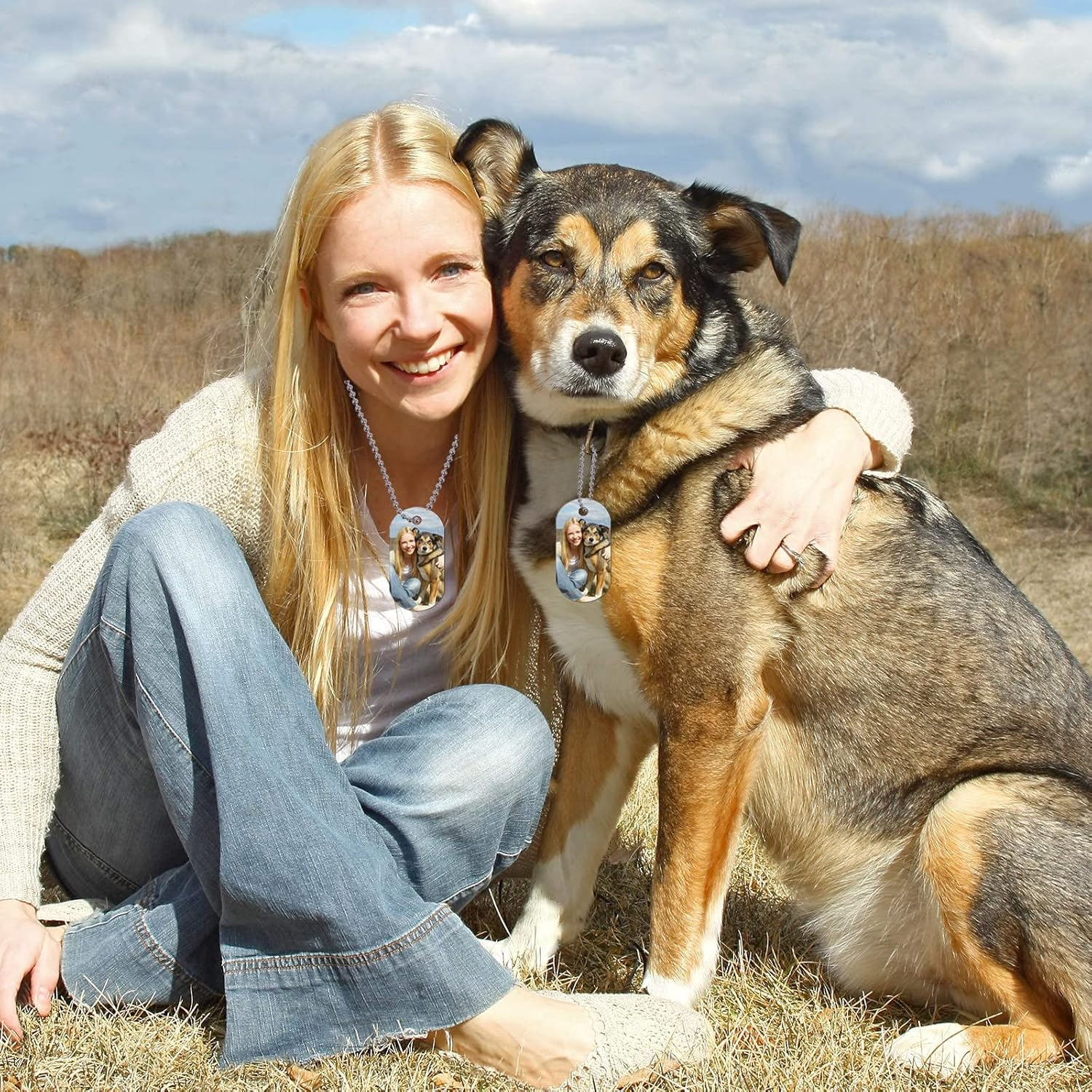 Sublimation Blank Dog Tag Aluminum White Sublimation Stamping Tag Pendants Double Sided Blank Stamping Metal Tags image number 4