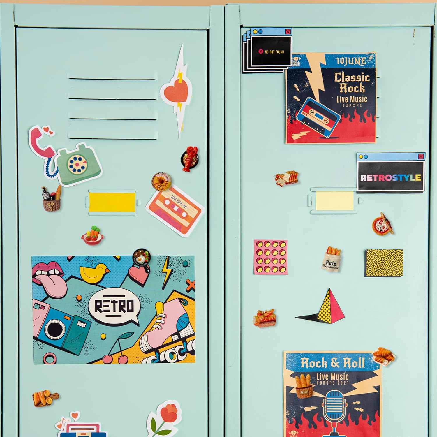 WELANE Food Fridge Magnets, 12 PCS Cute Magnetic Decorations for Refrigerator, Whiteboard, Blackboard, Home Decor (Assorted Styles) image number 1