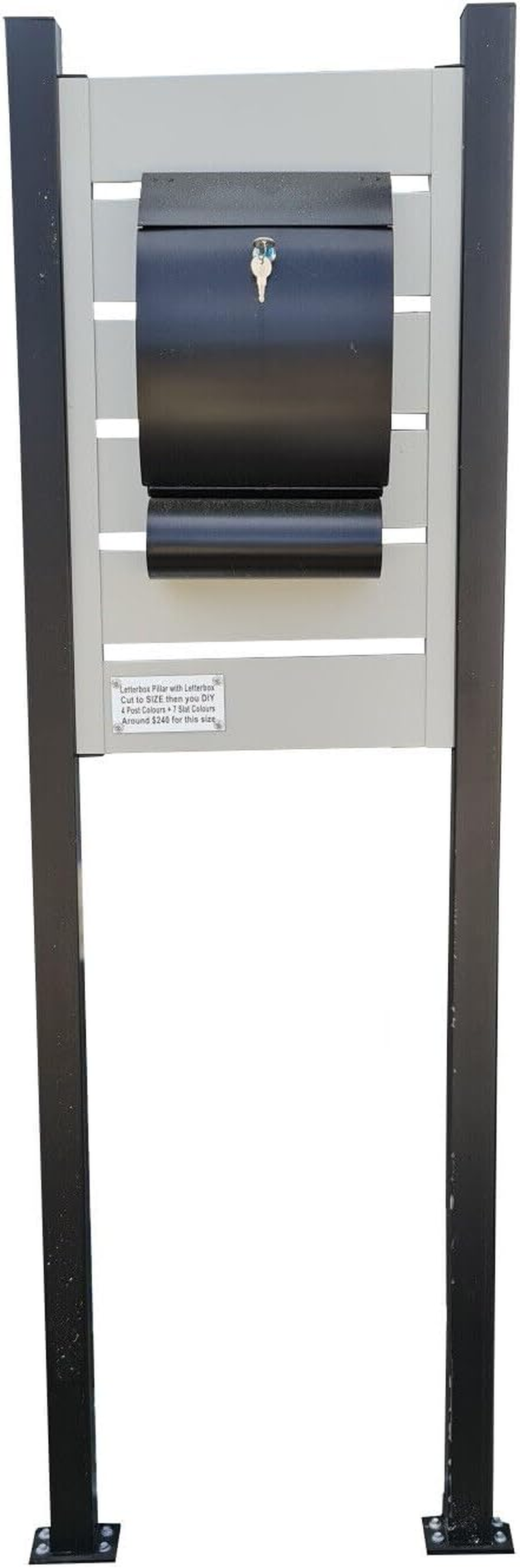 Letterboxe Gal Stainless Hampton Mail Box Mailbox Grey White Black - 10 Options, SS Basic 247W image number 1