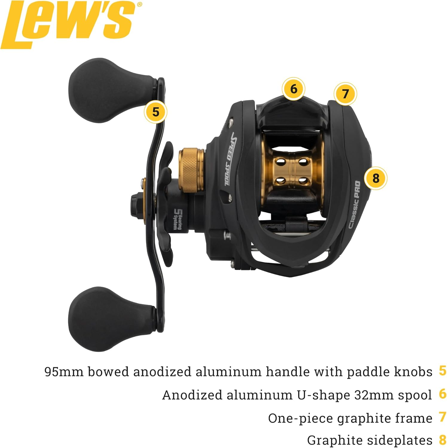 Lew'S Classic Pro Speed Spool SLP Baitcast Reel image number 5