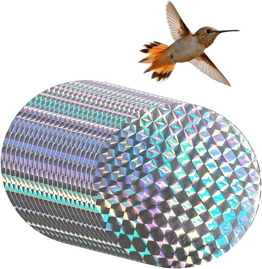 Fokmuaex 2 Sets 40 Pcs Bird Spikes & Reflective Deterrent, Silver Bird Repellent for Crows & Magpies, No Sensor Needed, Anti-Bird Spikes for Roof, Balcony, Garden, Windows Protection image number 1