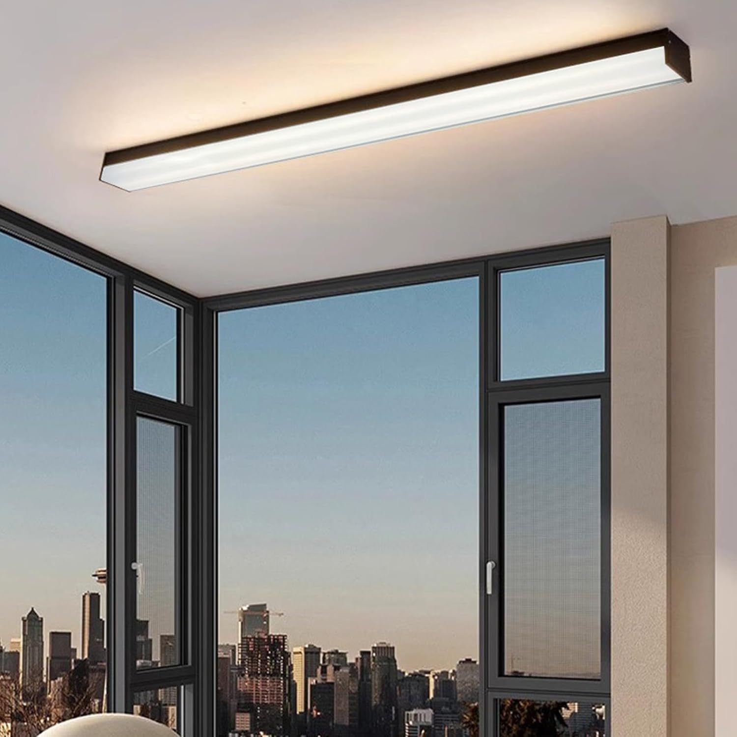 LED Wall Light Outdoor/Indoor Decorative Wall Lamp IP65 Waterproof Wall Sconce Long Strip Design Wall Lighting Modern Aluminium Black for Balcony Garden Hallway (Warm Light,30Cm) XXZ image number 4