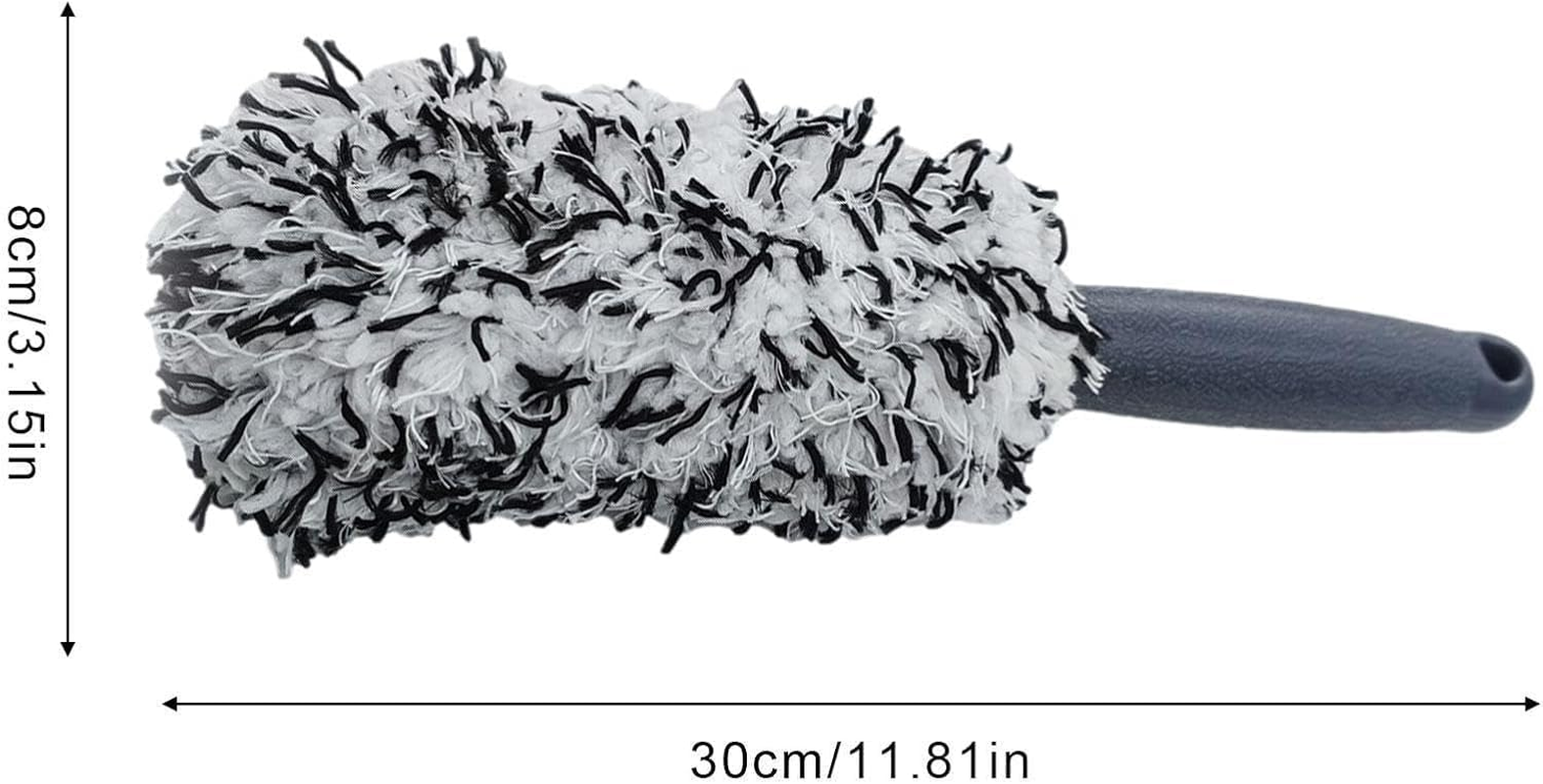 Walquicks Car Microfibre Wheel Brush, Car Rims Brush Car Cleaning Wheel Cleaning Brush Car Detailing Brushes with Long Handle for Rim Hubs for Cleaning Wheels, Rims, Spokes, Fenders, Engines - Black image number 6