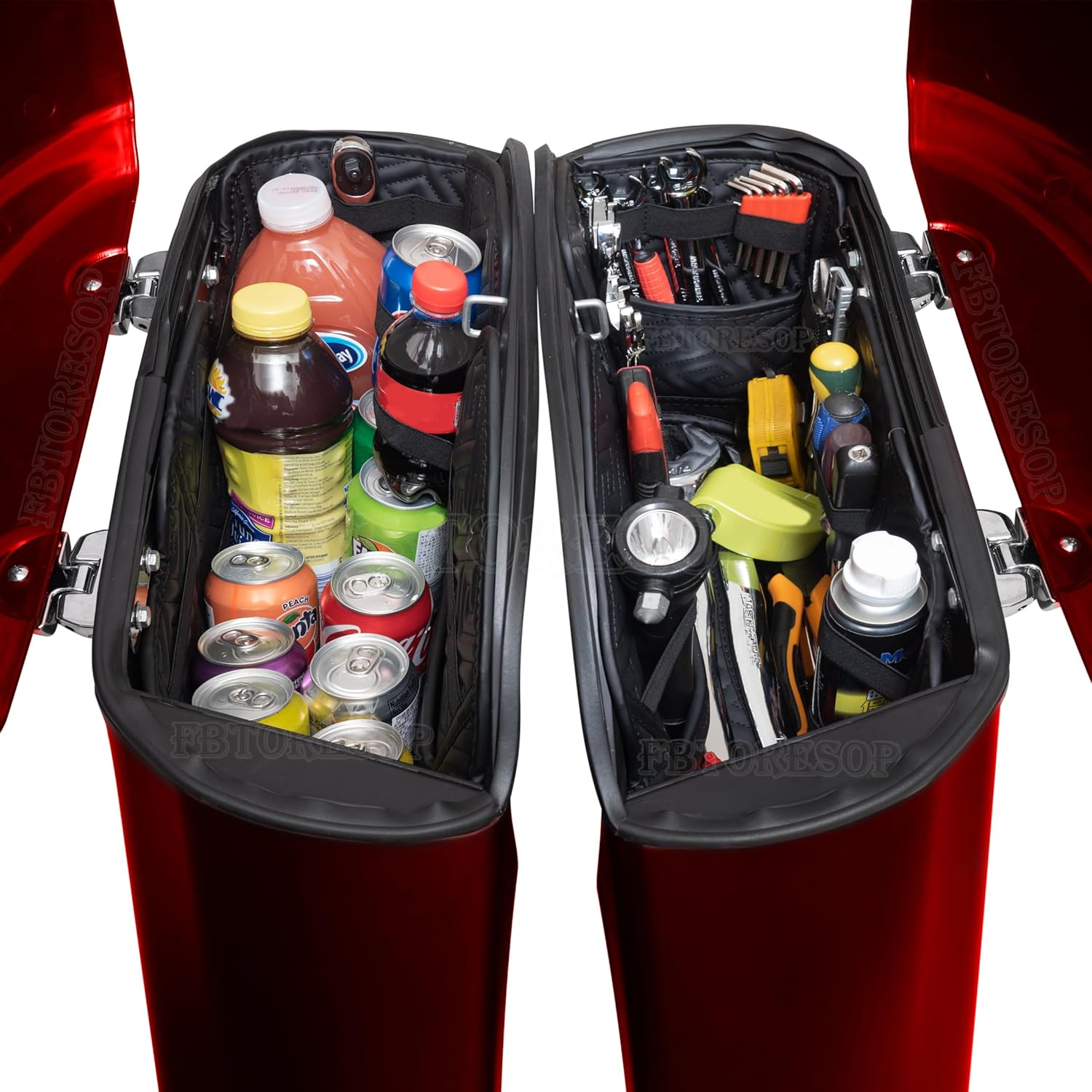 Fbtoresop Indian Saddlebag Liners Indian Chieftain Dark Horse Saddlebag Organizer round Top Double Hinge Roadmaster Elite Springfield Accessories image number 1