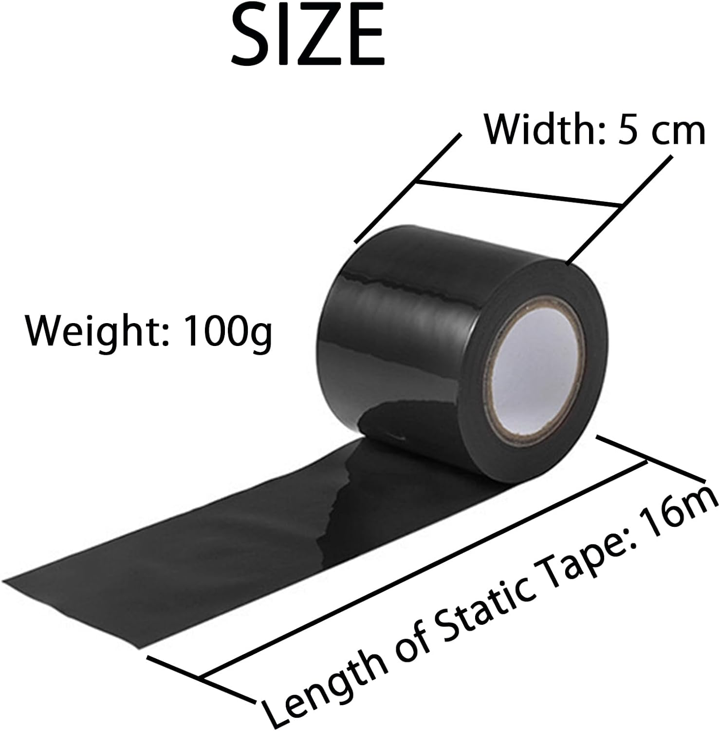 BDSM Bondage Tape Set &ndash; Reusable Electrostatic PVC Restraint Tape for Couples, Kinky Sex Toys for Bedroom Games, Fetish Binding Tape for Men and Women, Black image number 1
