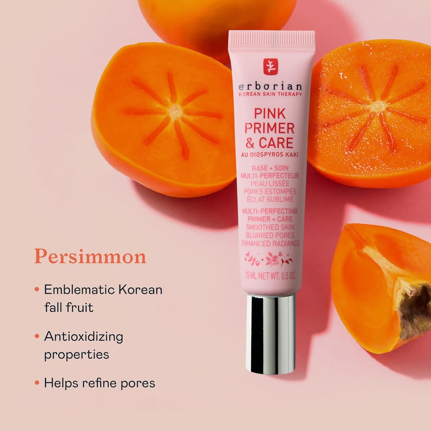 ERBORIAN Pink Primer & Care Skin Perfecting Radiance Primer, Refined Skin Texture Effect image number 1