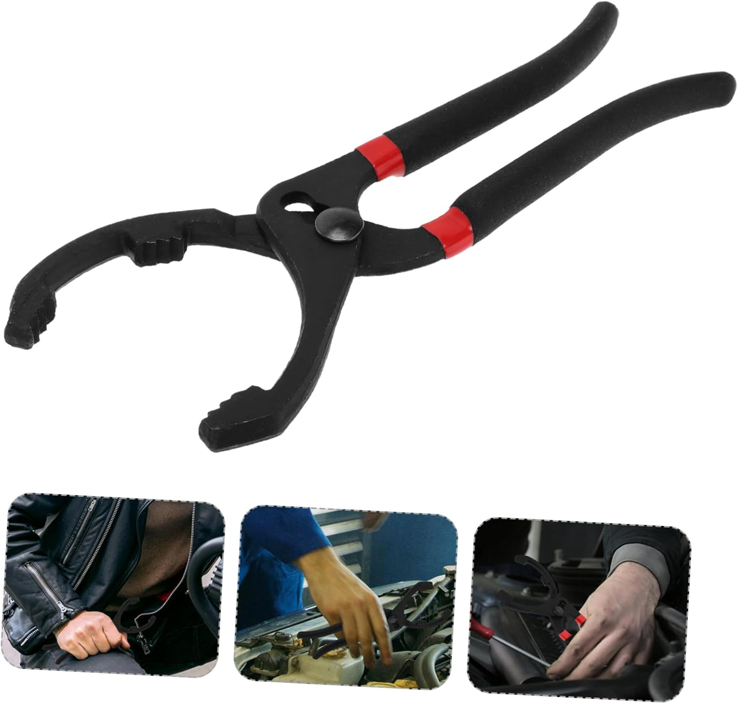 PAMINGONO Universal 10-Inch Adjustable Wrench Pliers Claw Jaw and Truck Engine Filter Removal Automotive Oil Remover Tool image number 3
