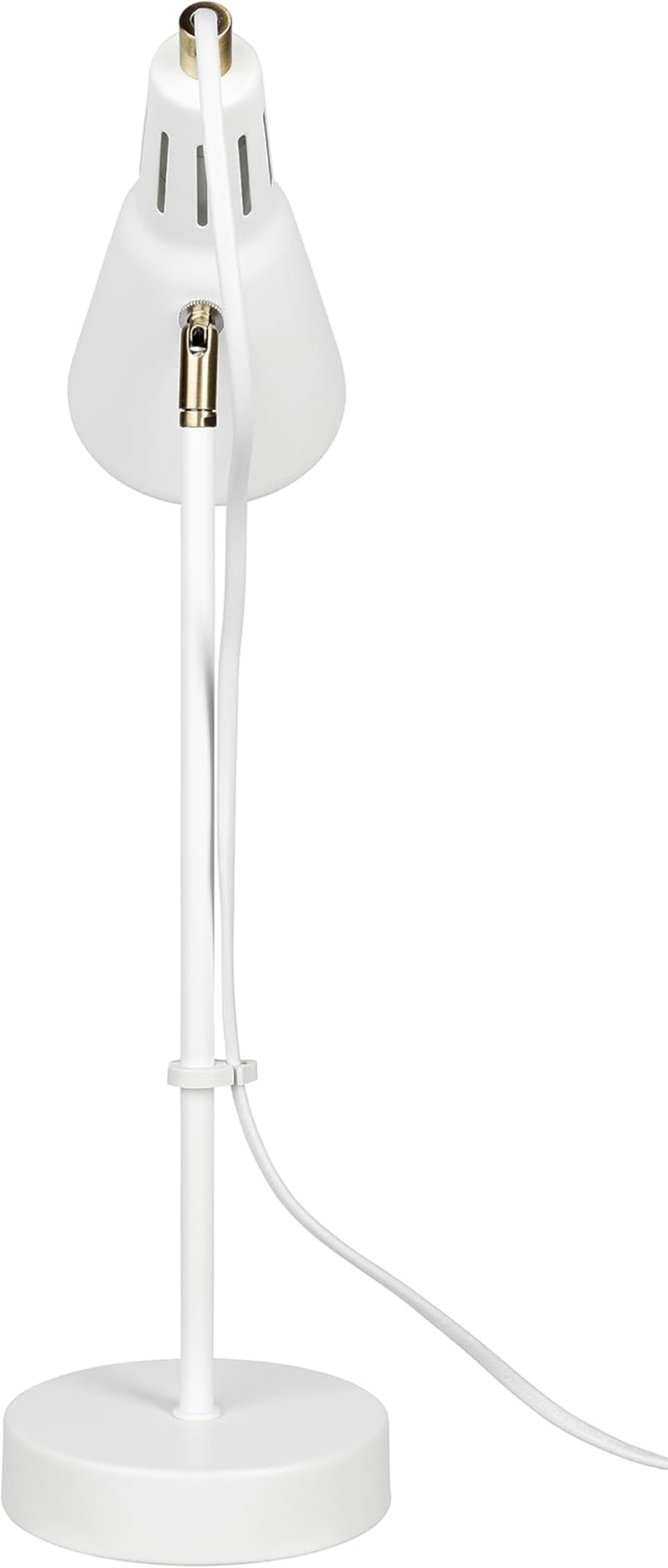 Brilliant Hollis 40W Metal Table Lamp, White - White image number 3
