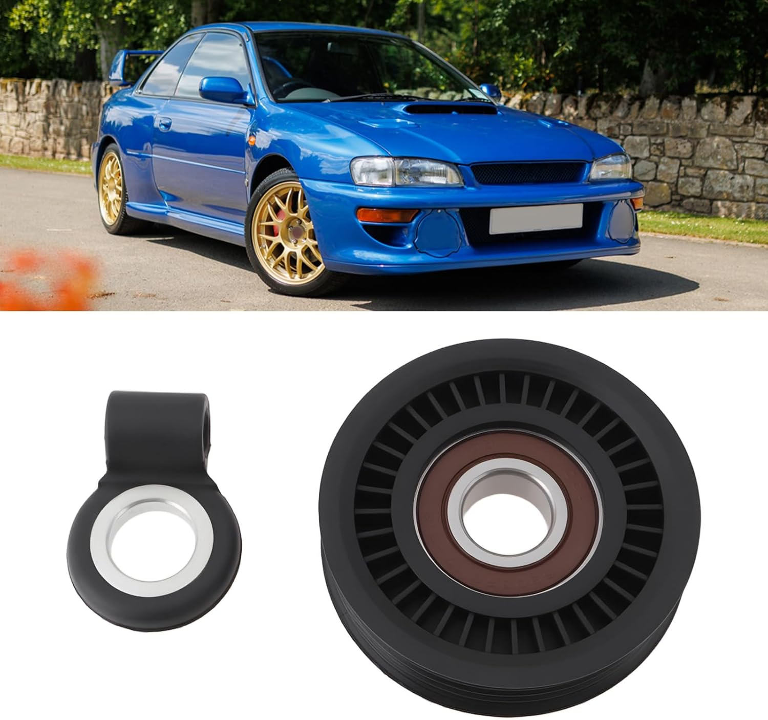 1Pc Air Conditioner Belt Tensioner Pulley with Adjuster 73134AC001 73131FC000 Compatible with Subaru Impreza 1996-2007 image number 4