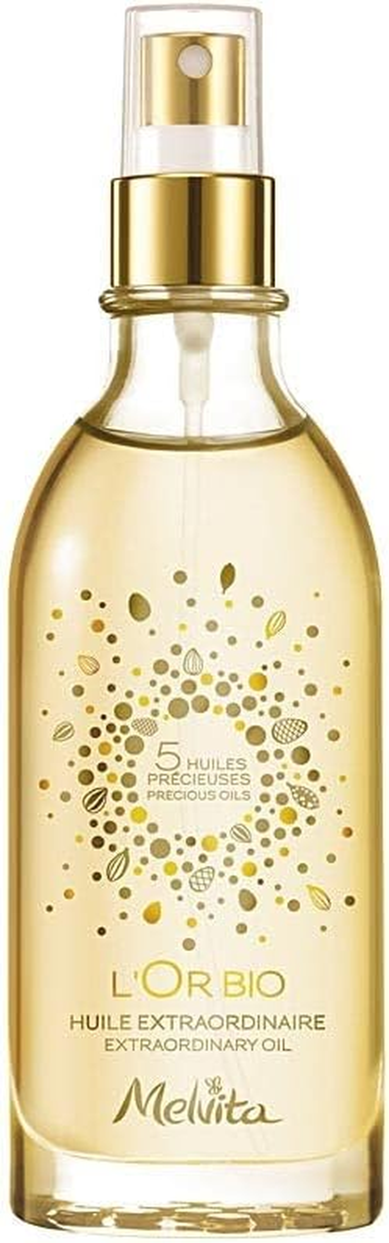 Melvita L'Or Organic Dry Oil - Moisturises and Refines the Skin - Nourishes and Enhances the Hair - 100% Natural - Organic Certified - Vegan Formula - Made in France - 100 Ml