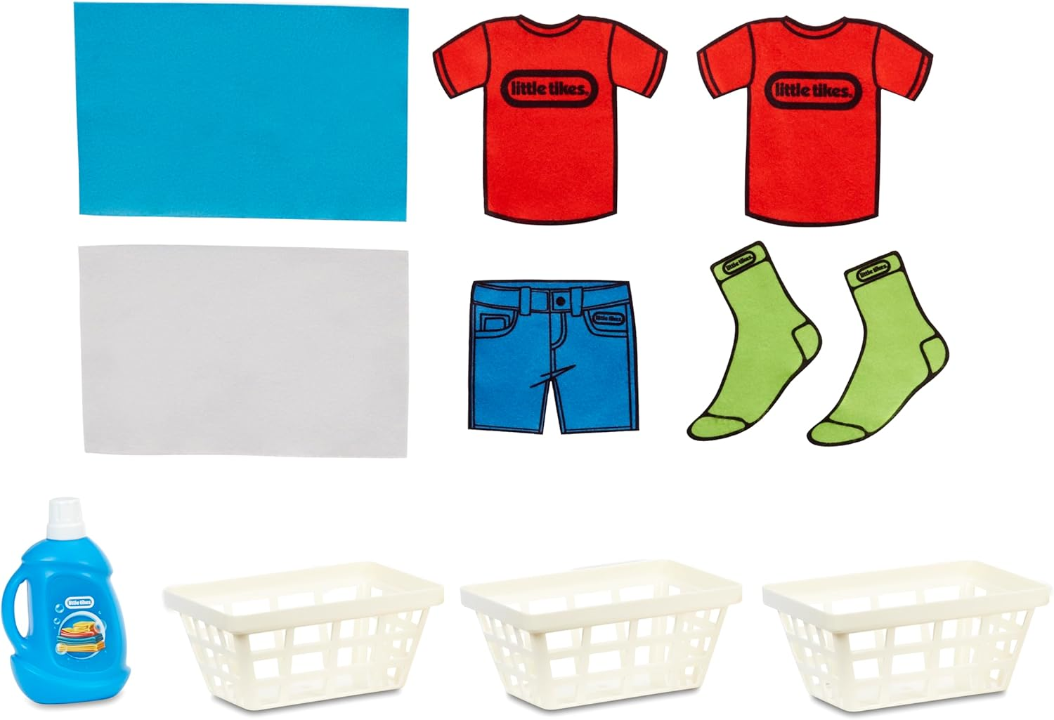 Little Tikes First Washer-Dryer - Interactive Laundry Playset for Kids with Spinning Drum, Realistic Sounds and 11 Accessories - Encourages Imaginative and Responsible Play