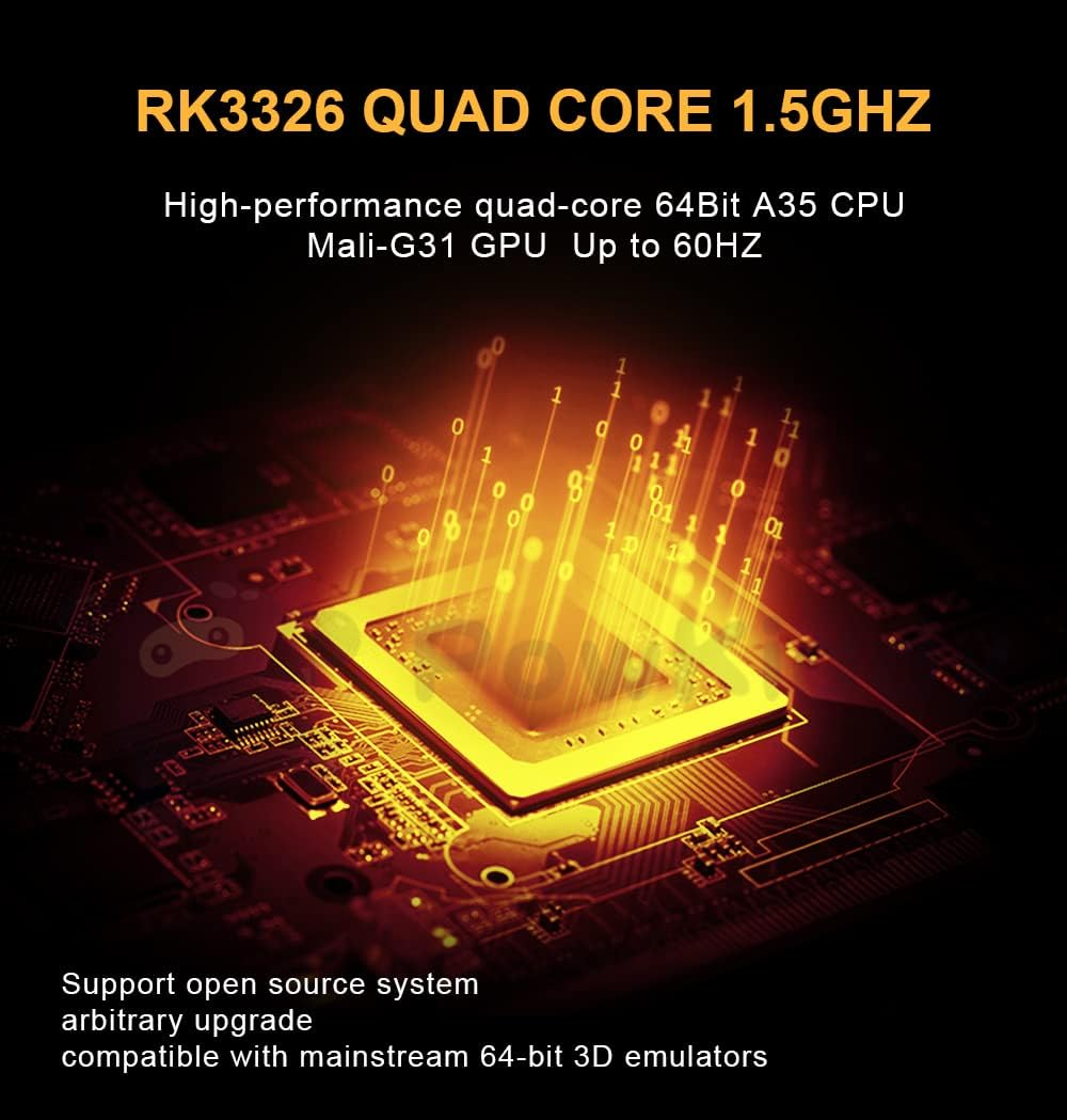 Astarama Powkiddy RGB20S Handheld Arcade Game Console, 3.5 Inch Retro Video Game Console, Open Source Game Player, Gift for Children (128G, Black)