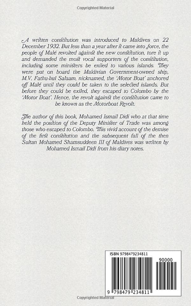 The Motorboat Revolt: the Demise of the First Constitution of Maldives image number 1