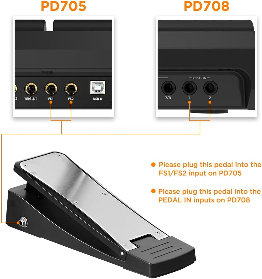 HXW PDL-HH191 Footswitch Hi-Hat/Bass Drum Pedal Exclusive for PD705 Percussion Pad, 1 Pack image number 3
