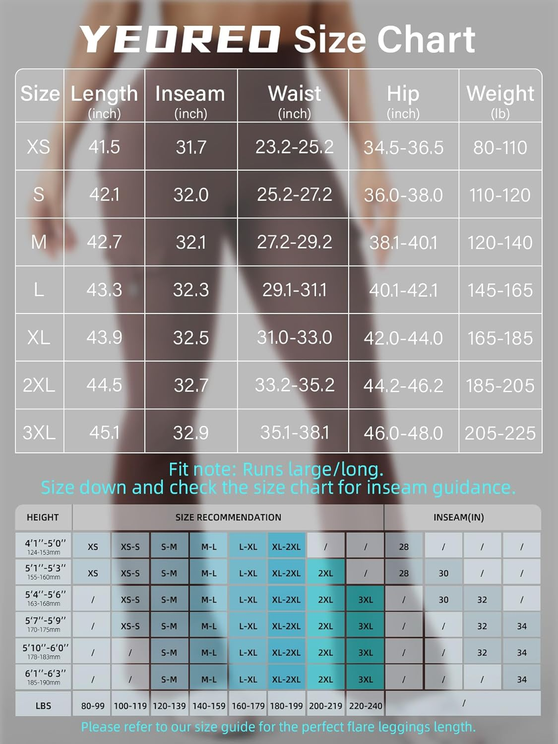 YEOREO Women Workout Flare Leggings with Pockets Hidden Scrunch High Waisted Cargo Gym Yoga Leggings Chocolate image number 3