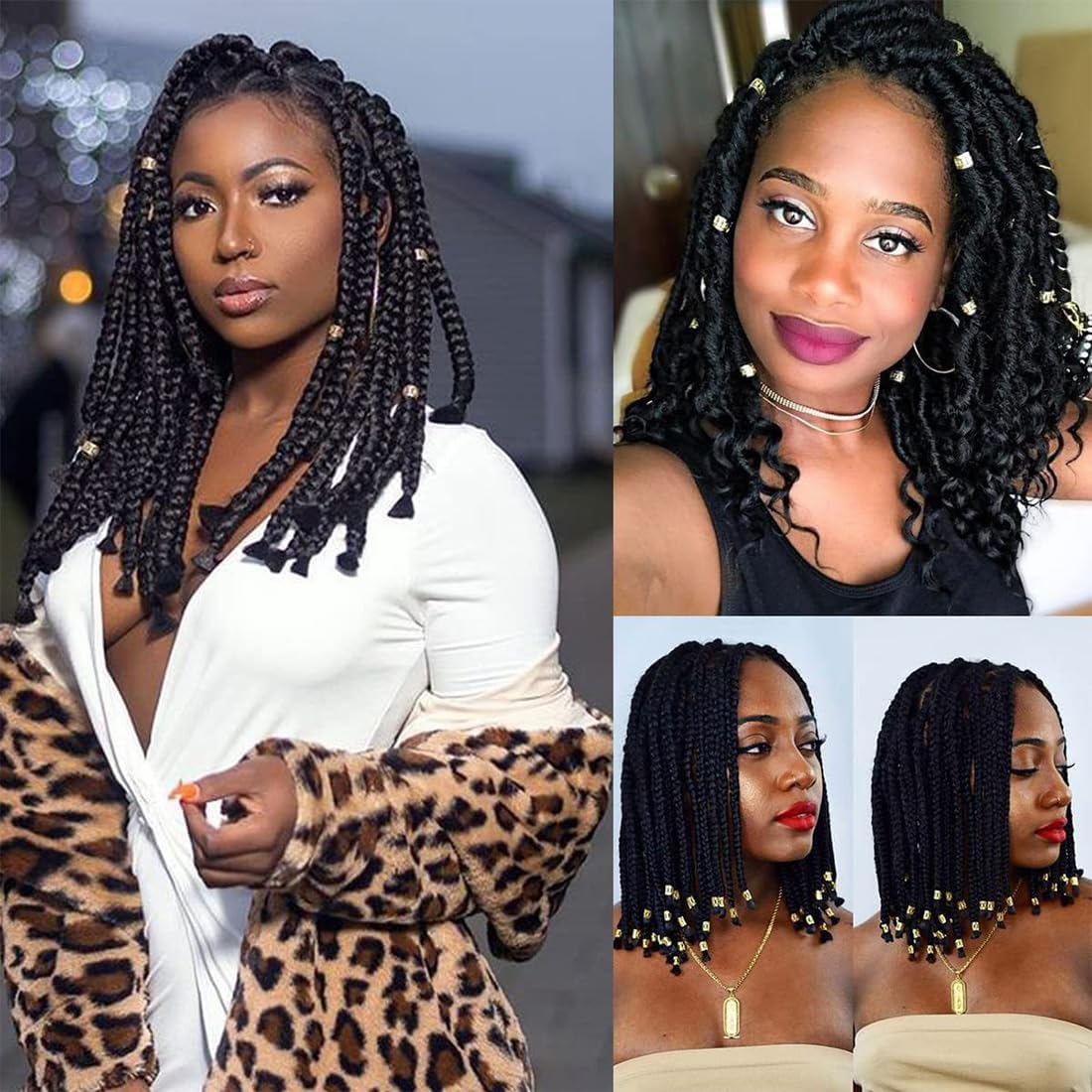 SULIUDAJI 100 Gold Hair Accessories for Braids, Loc Jewellery, Cuffs, Clips, Spirals, Dreadlocks - Men & Women image number 2