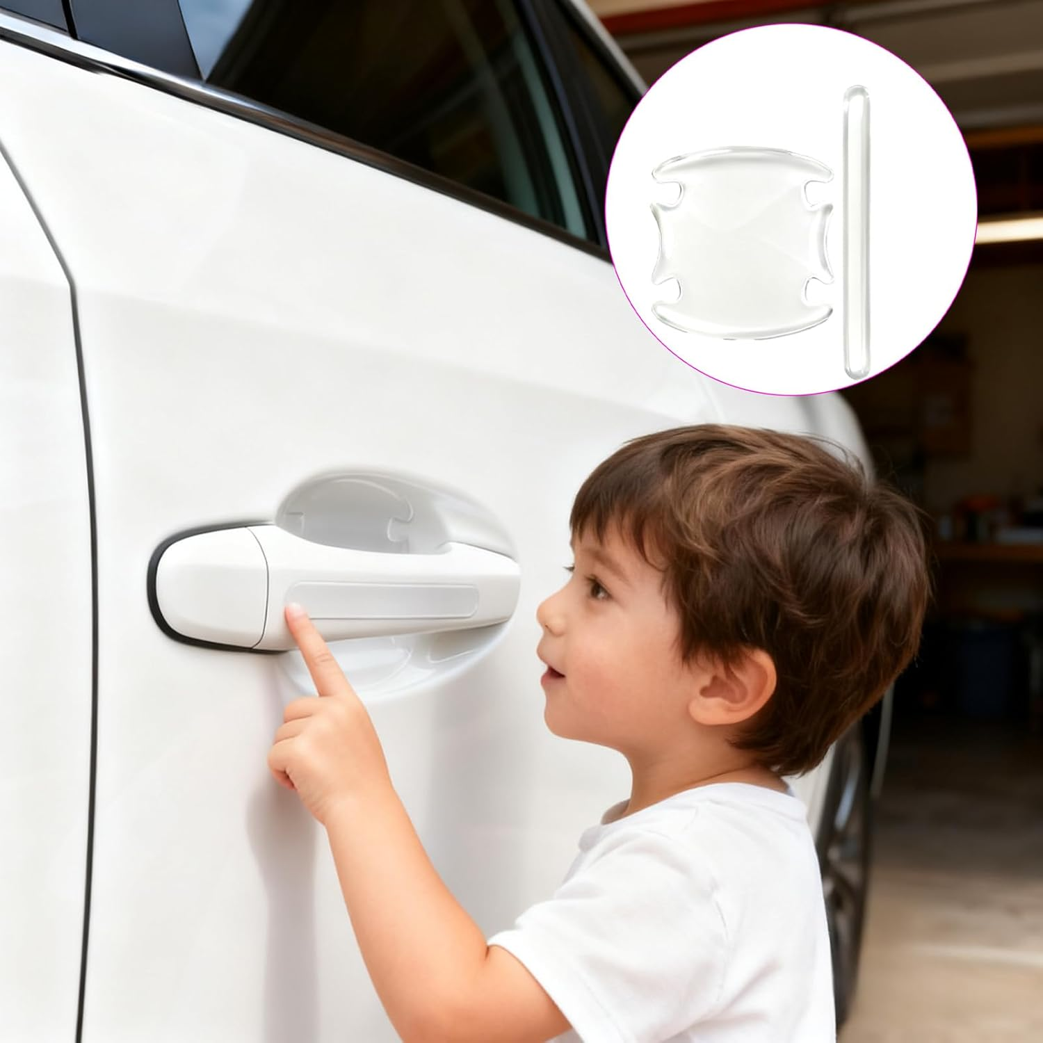 8 Pieces of Car Door Edge Protector, Transparent Car Door Handle Protector, Doors Handle Protector for Cup Protection, Easy to Install Suitable for Most image number 2